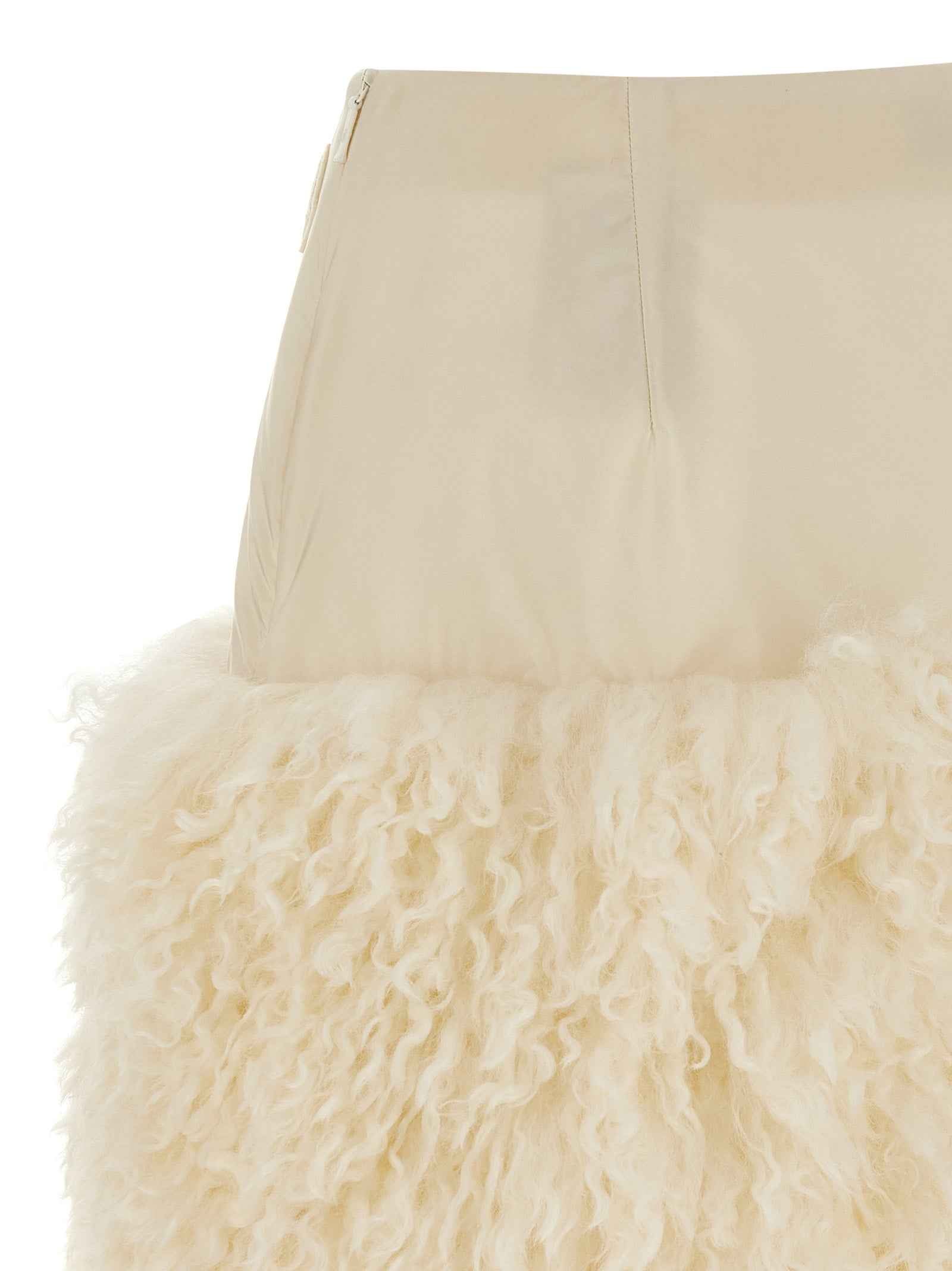 Moncler White Polyamide Long Skirt