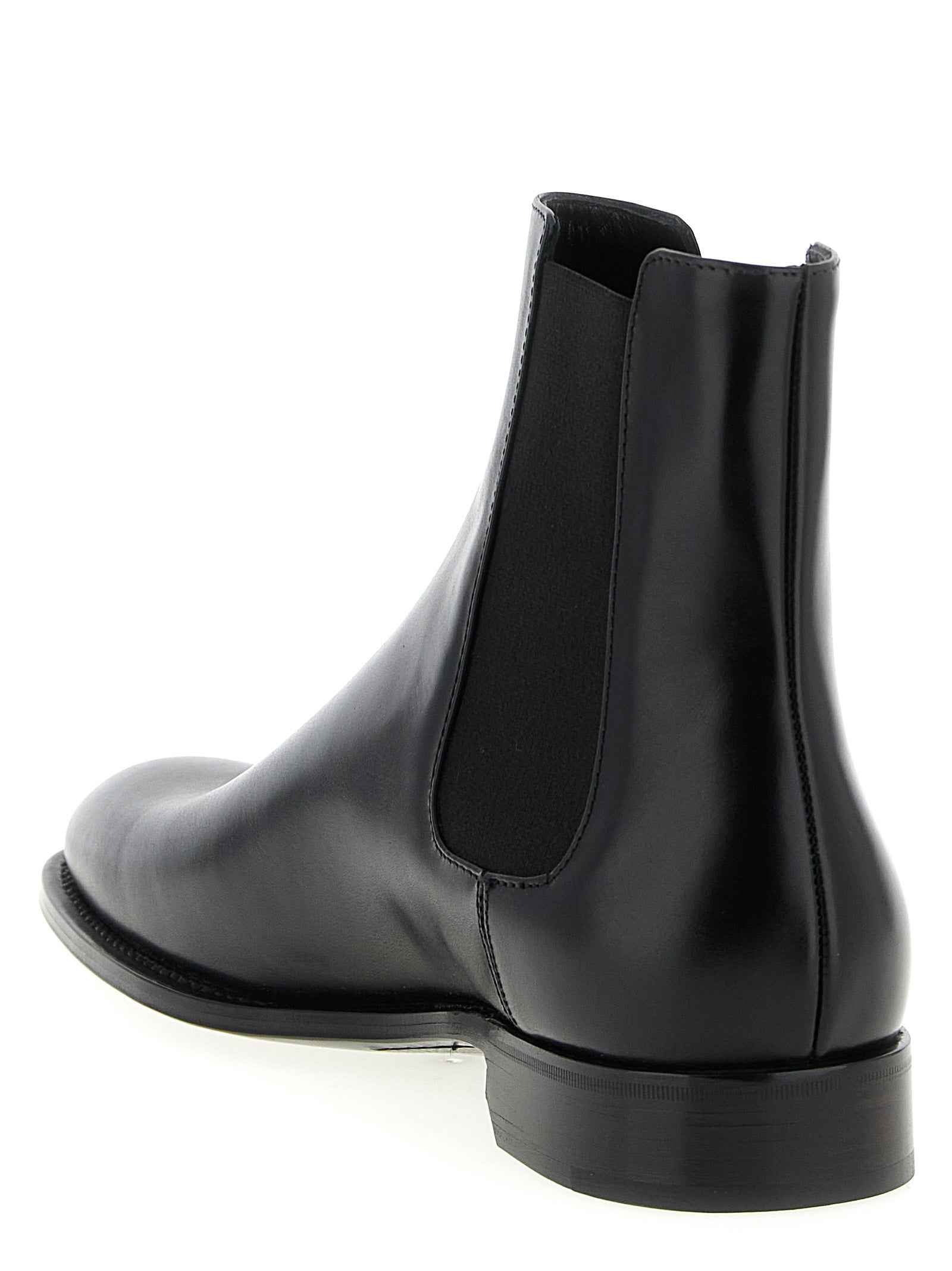 Saint Laurent Black Calfskin Chelsea Boots