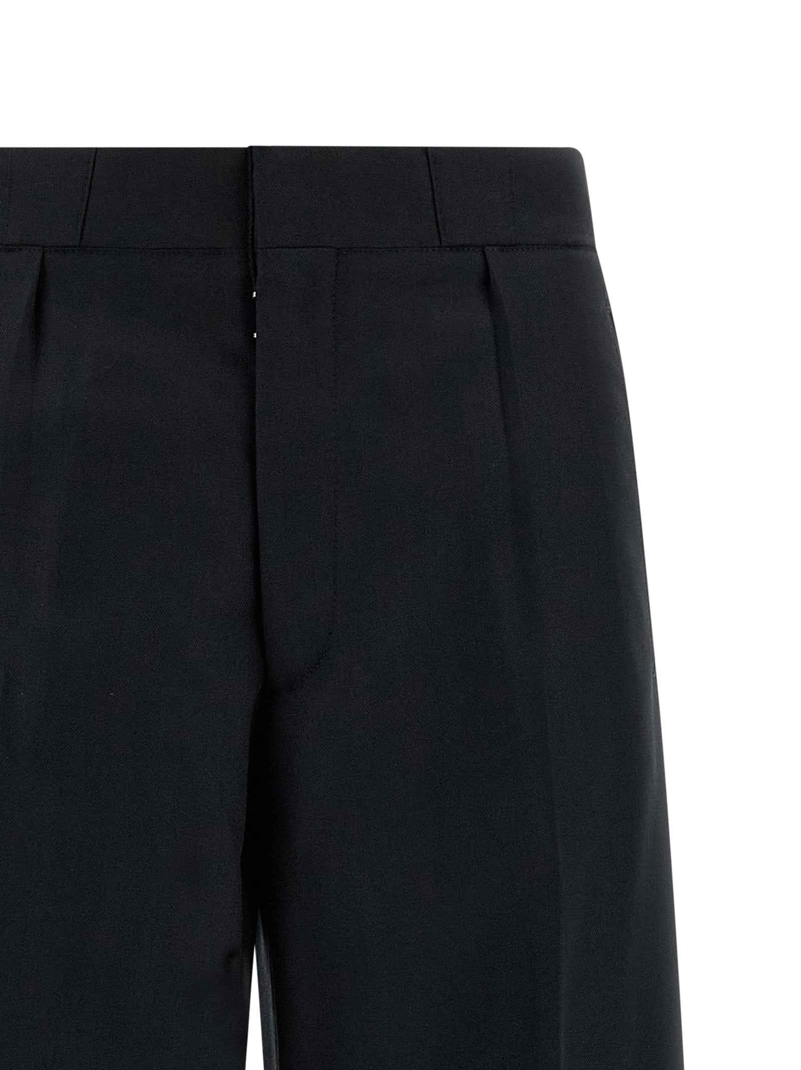 Maison Margiela Black Wool Dress Pants