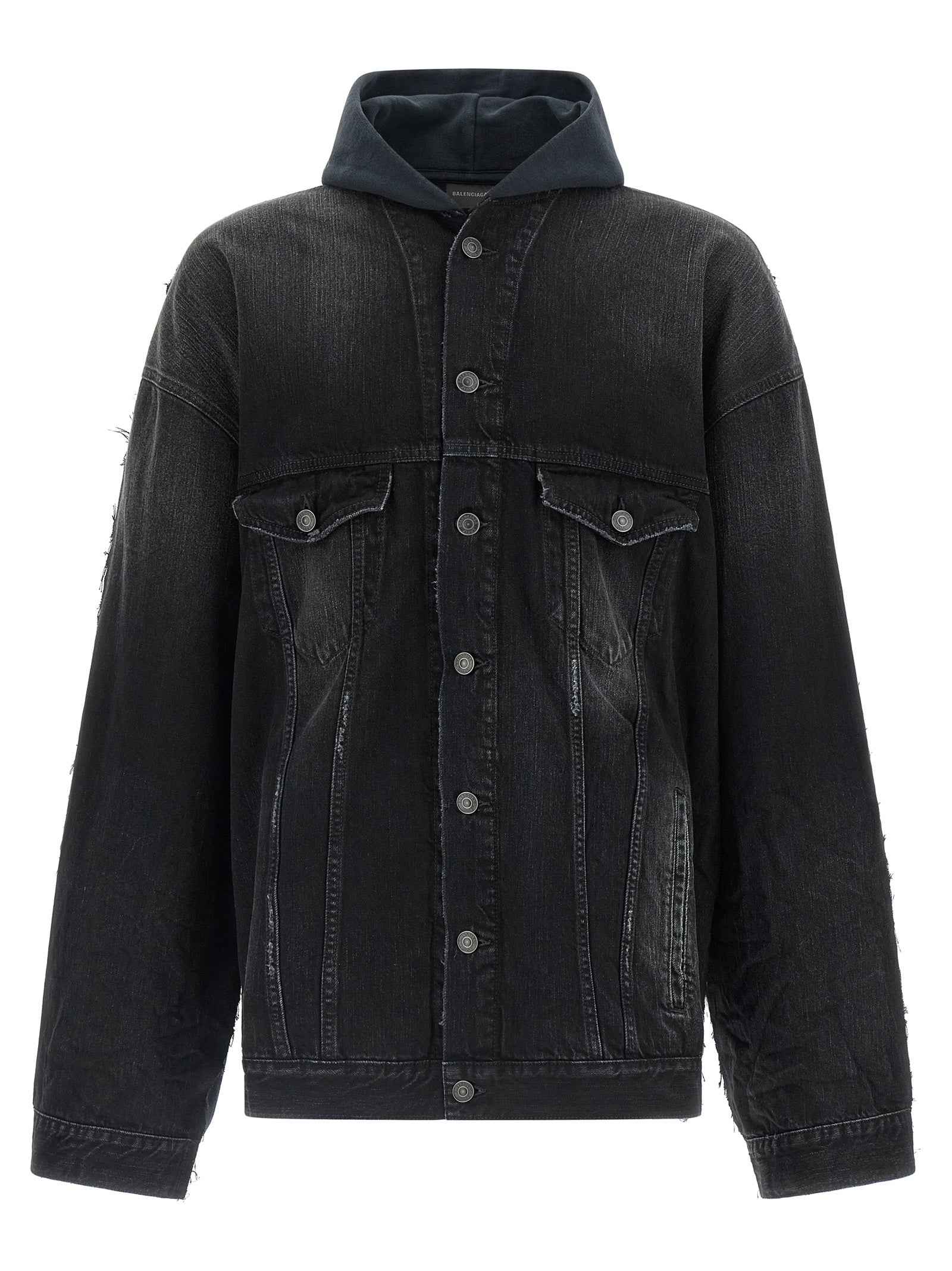 Balenciaga Black Cotton Denim Jacket