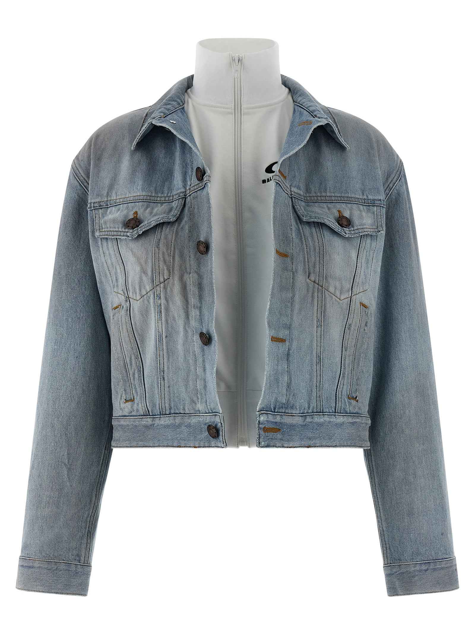 Balenciaga Blue Cotton Denim Jacket