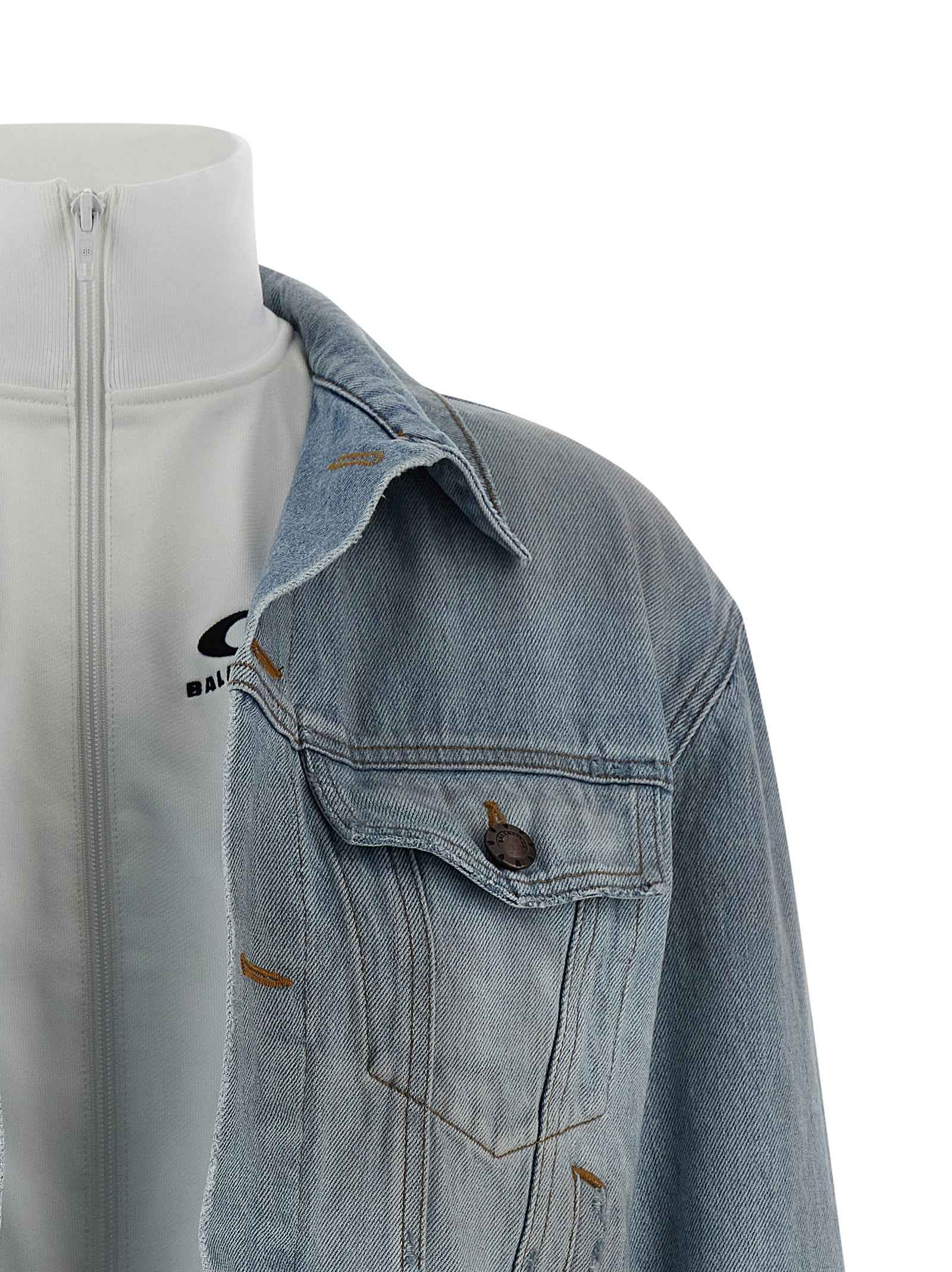 Balenciaga Blue Cotton Denim Jacket