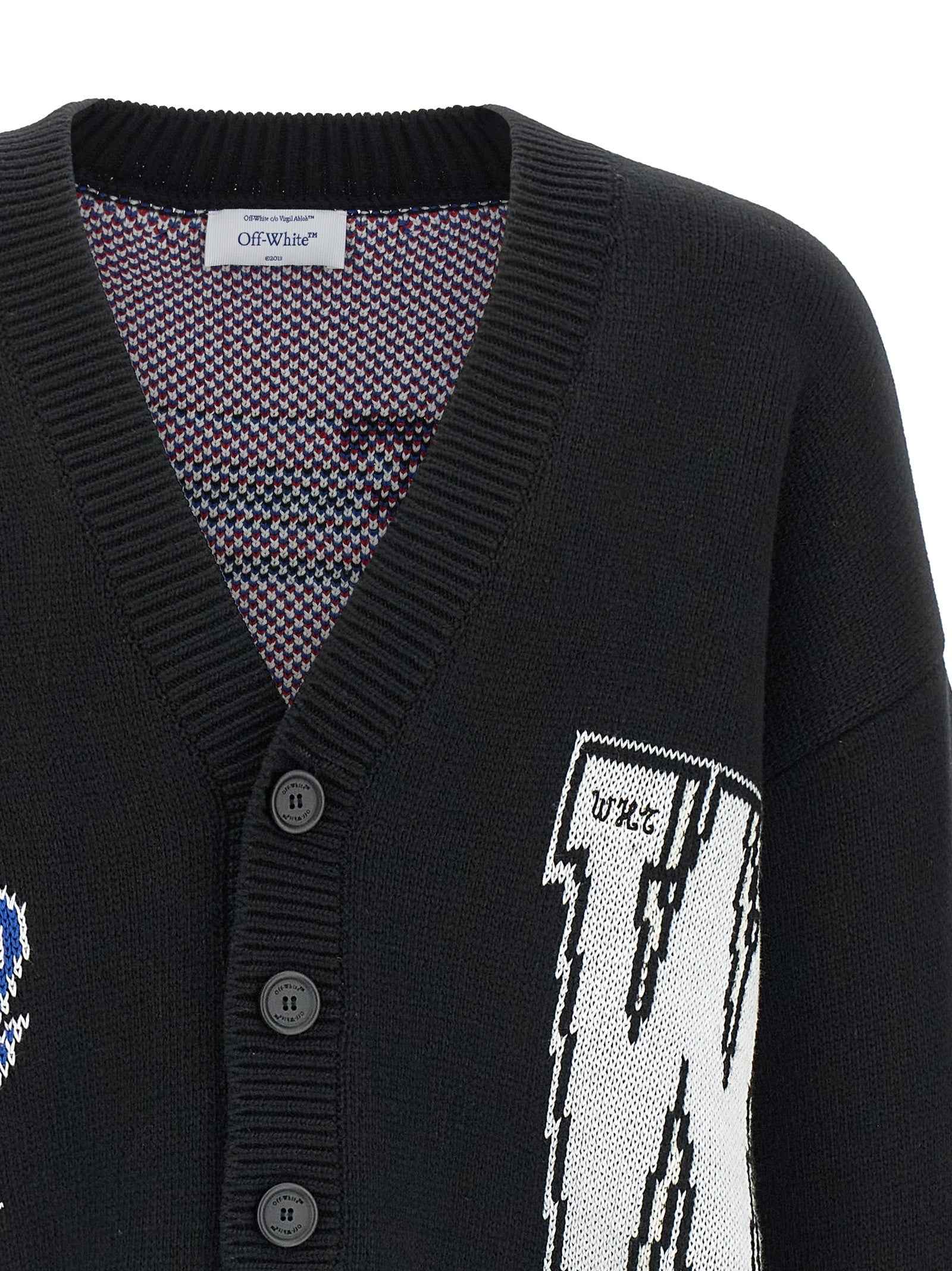 Off-White Black Cotton Cardigan