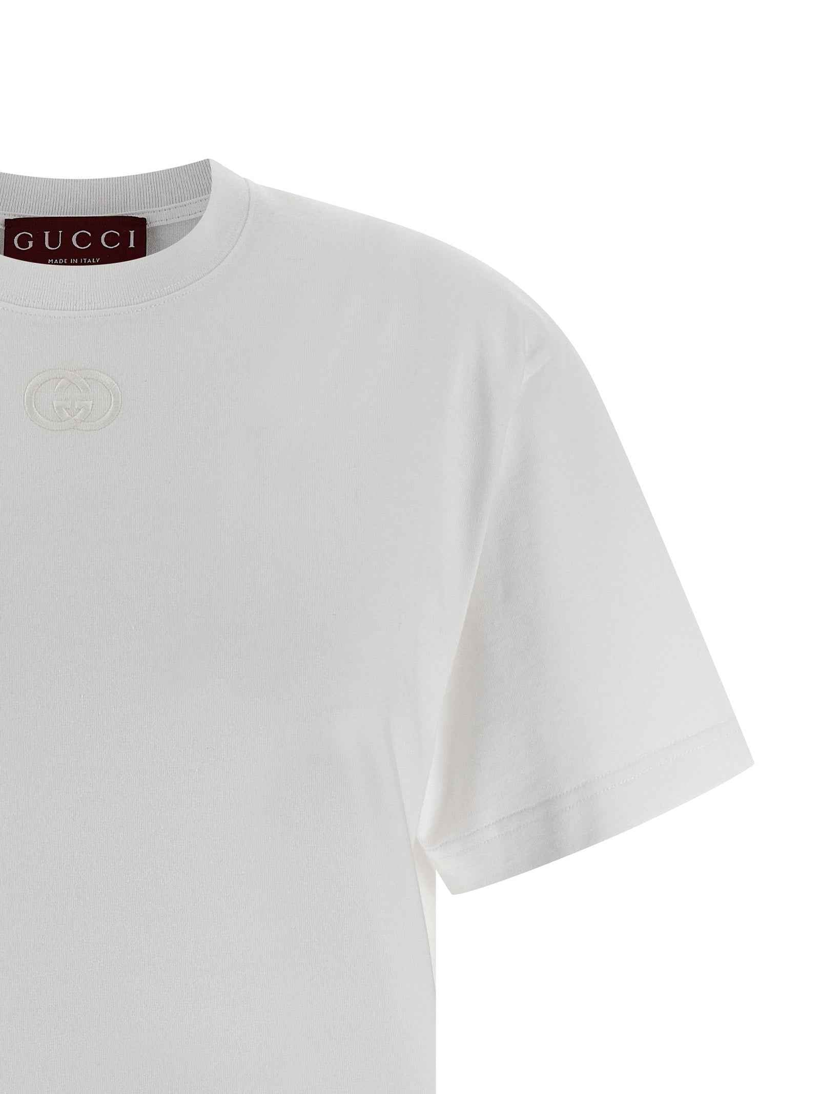 Gucci White Cotton T-Shirt
