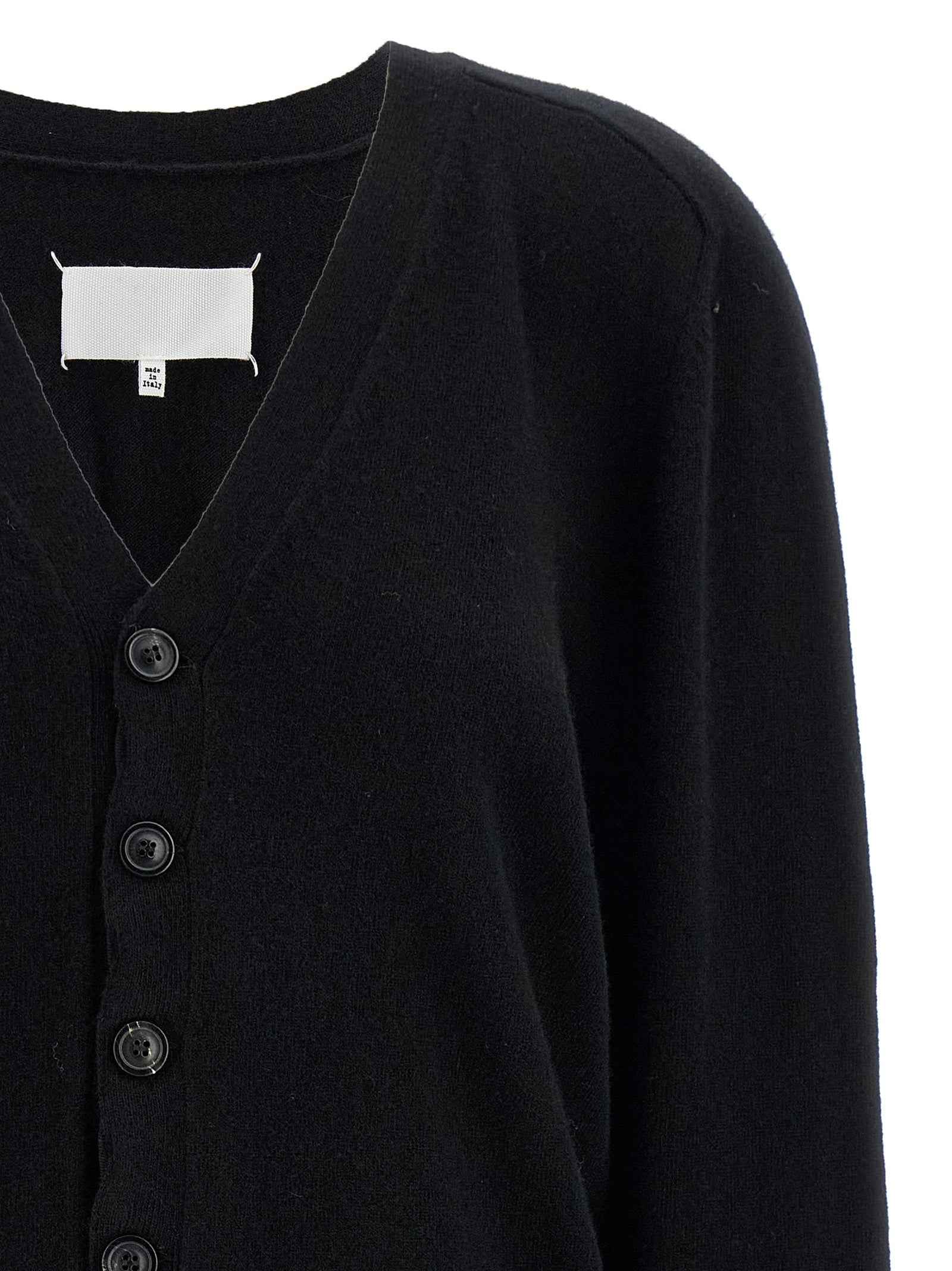 Maison Margiela Black Wool Cardigan