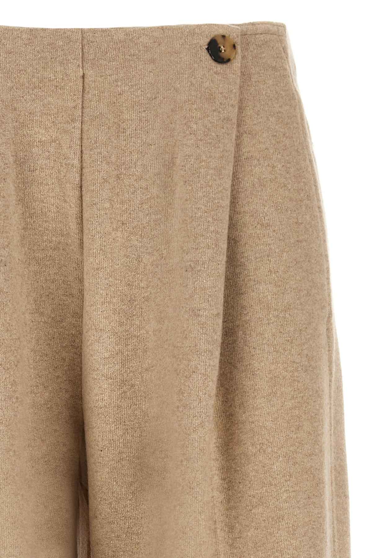 Max Mara Beige Cashmere Casual Pants