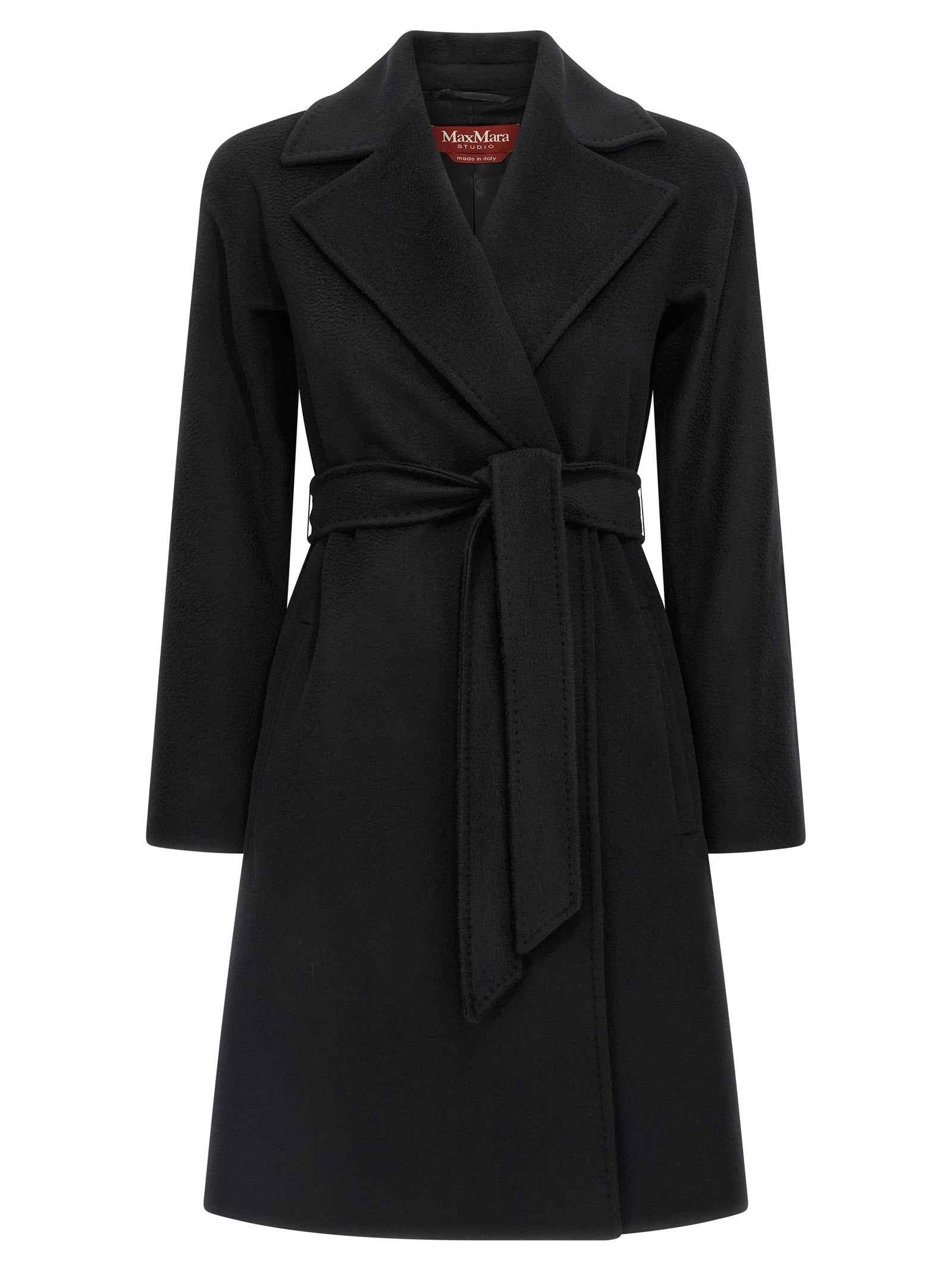 Max Mara Black Virgin Wool Coat