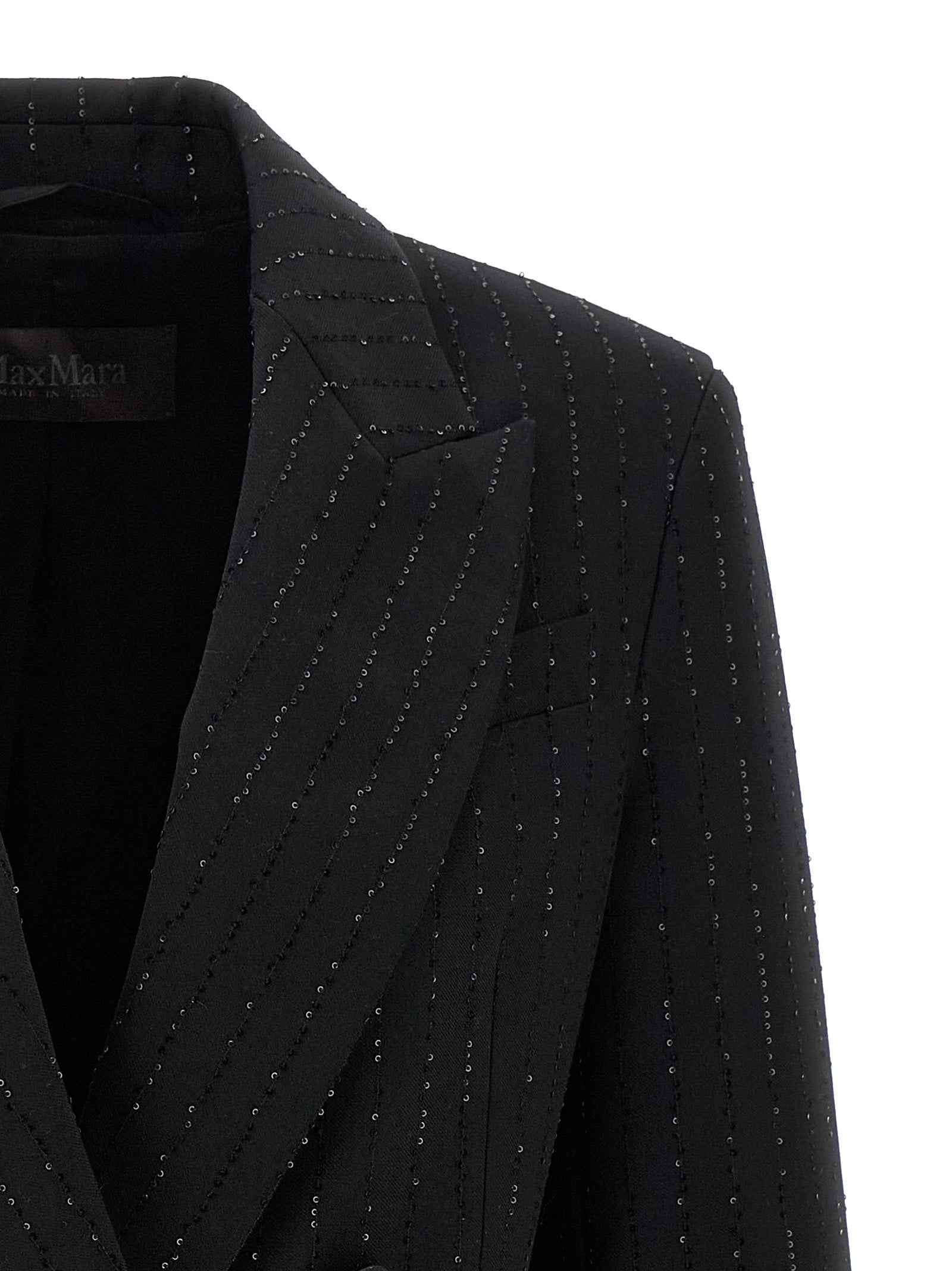 Max Mara Black Virgin Wool Blazer
