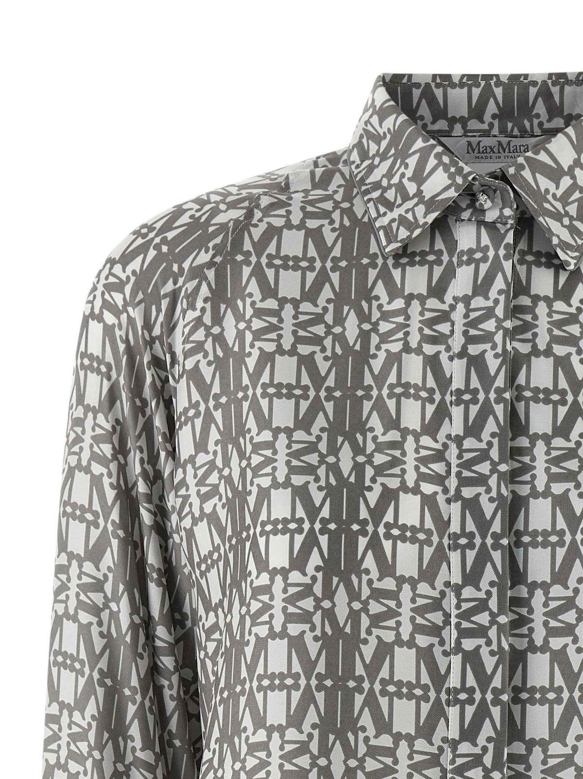 Max Mara Gray Silk Short Dress