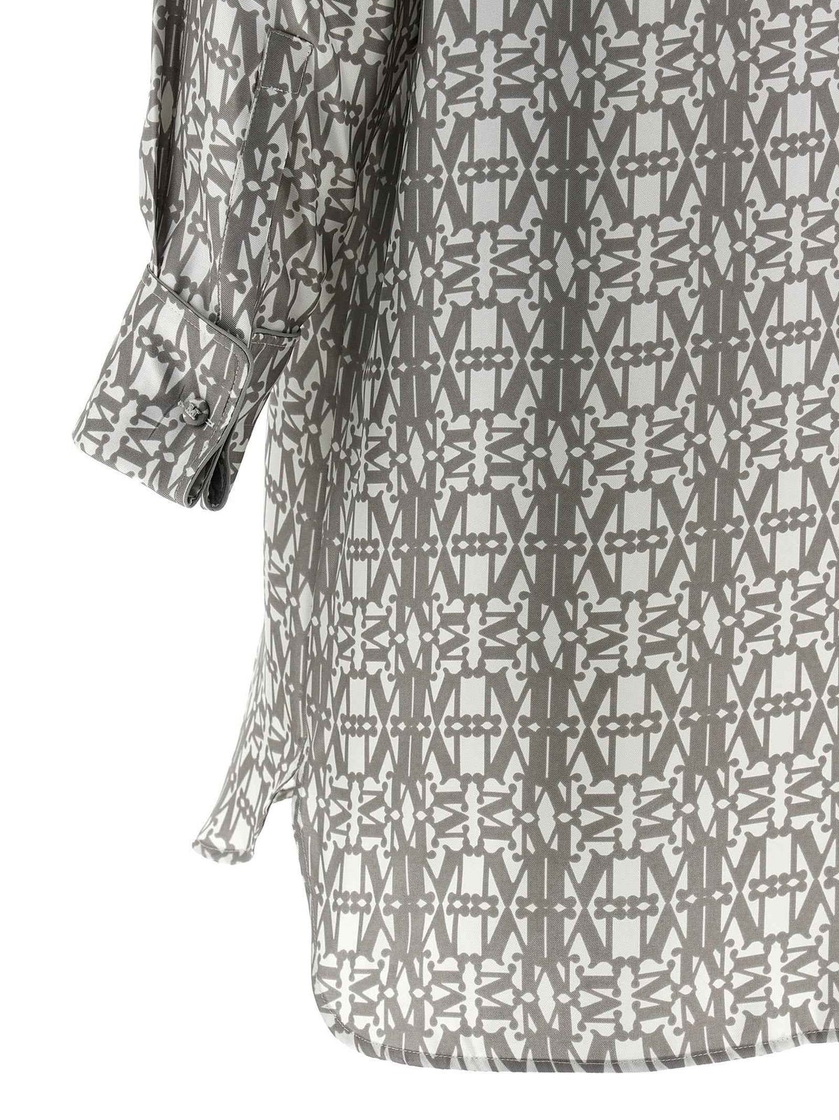 Max Mara Gray Silk Short Dress