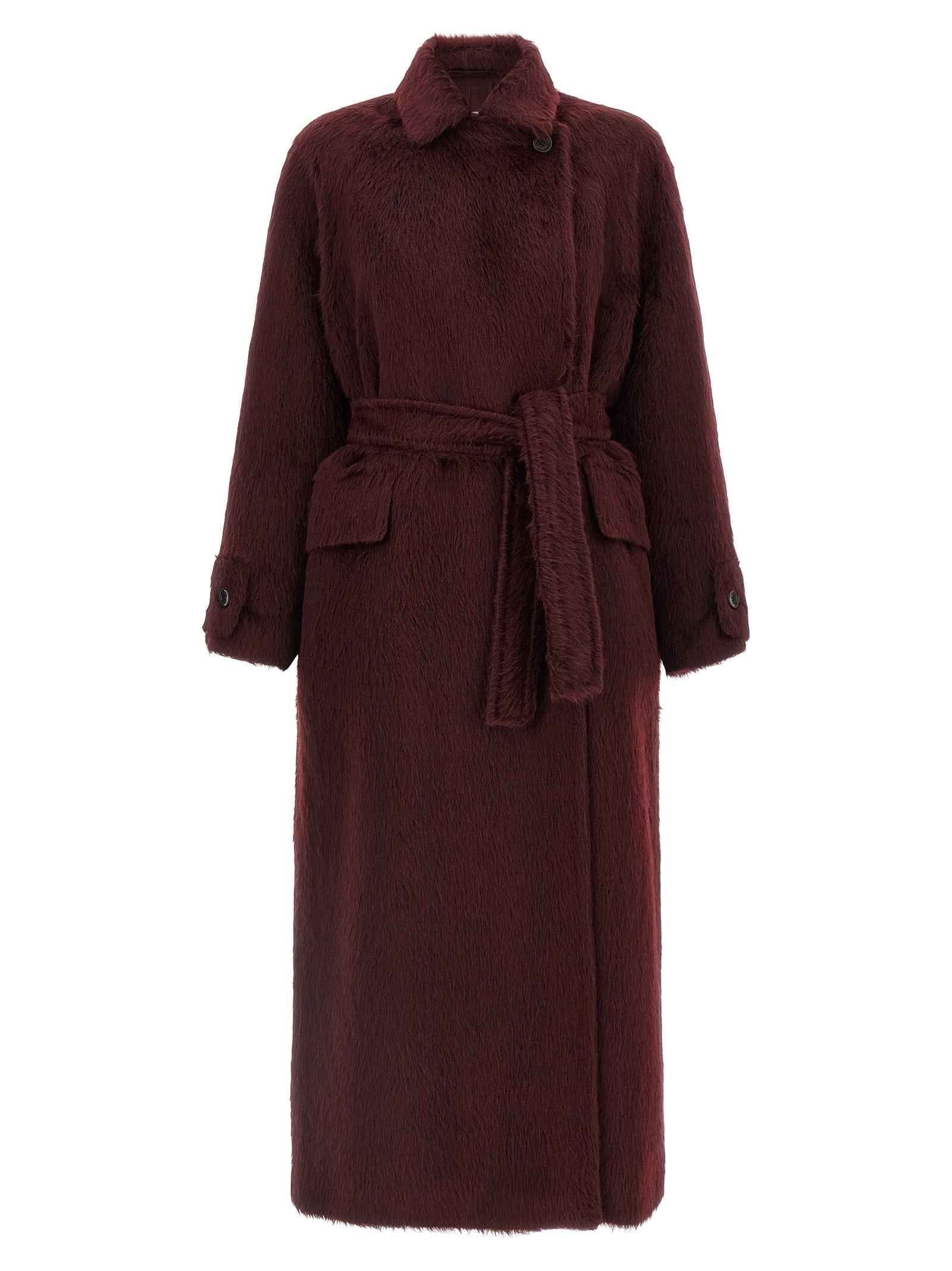 Max Mara Bordeaux Wool Coat