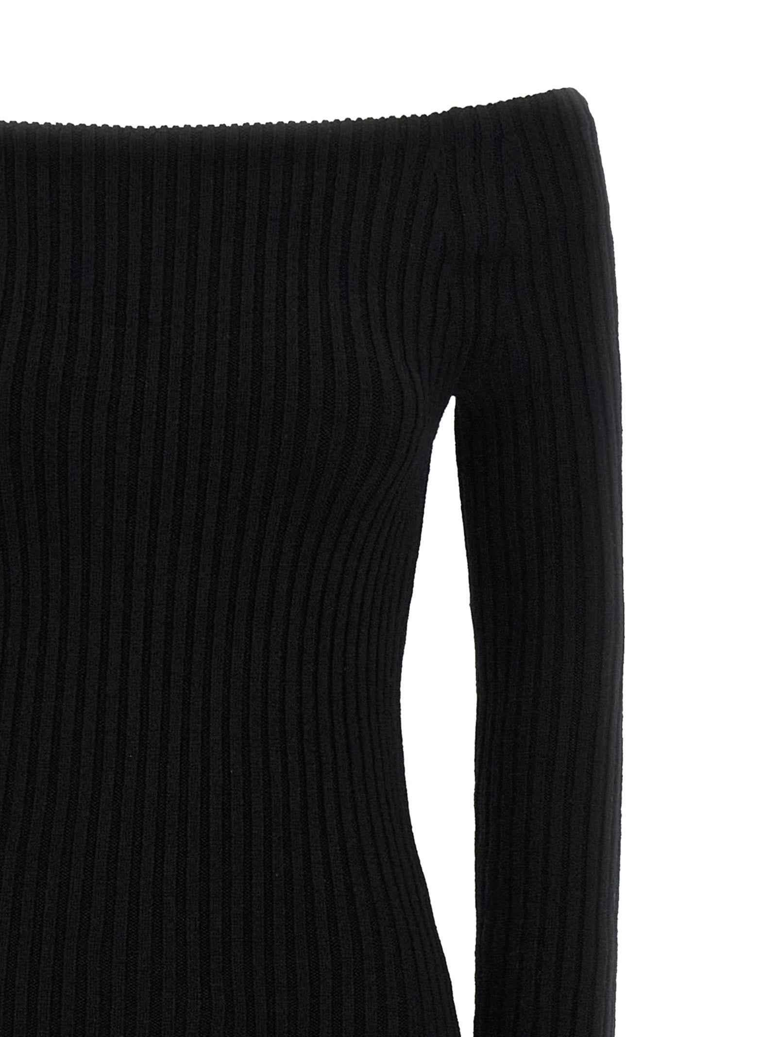 Max Mara Black Wool Long Dress