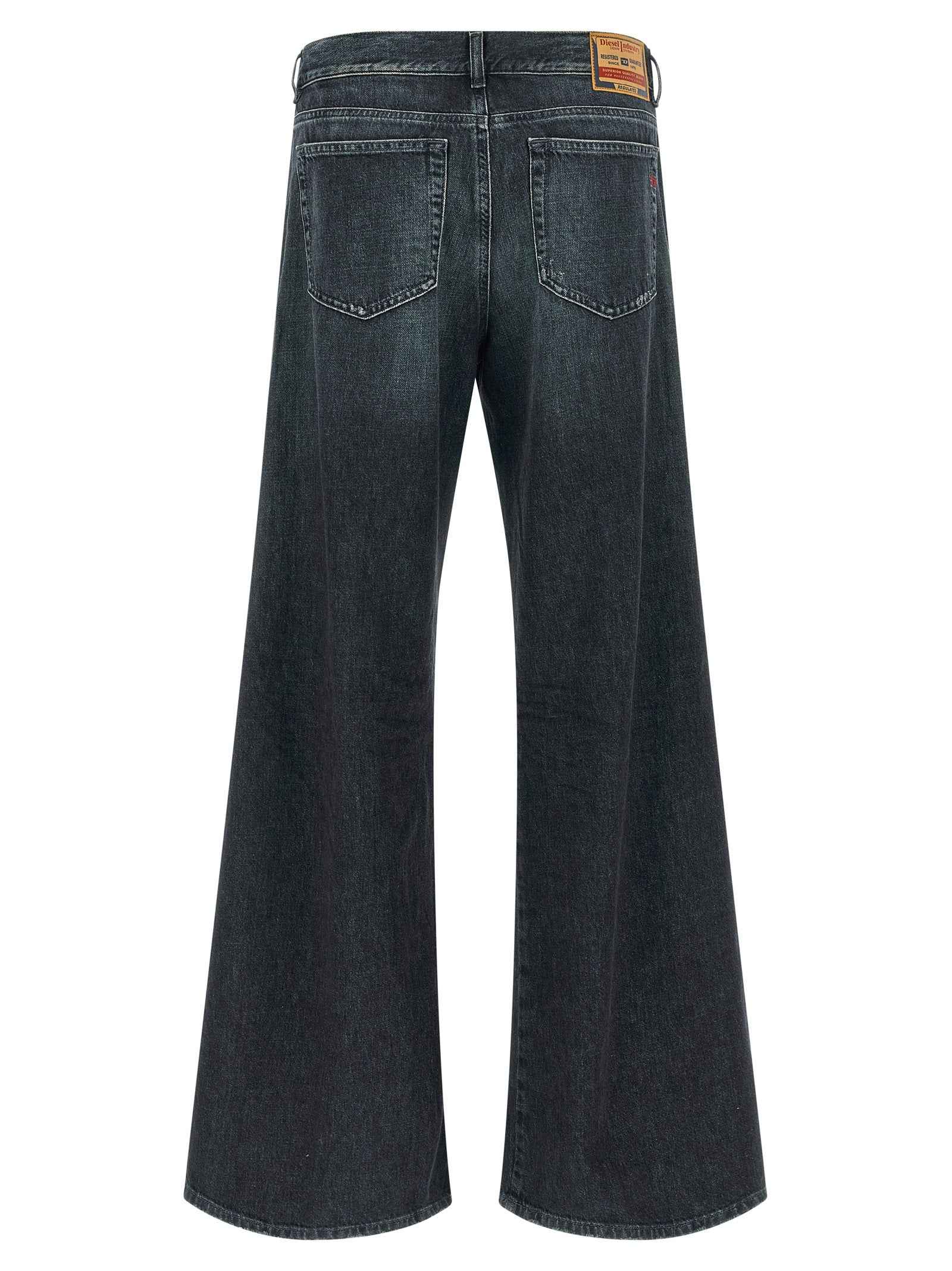 Diesel Blue Cotton Flared Jeans