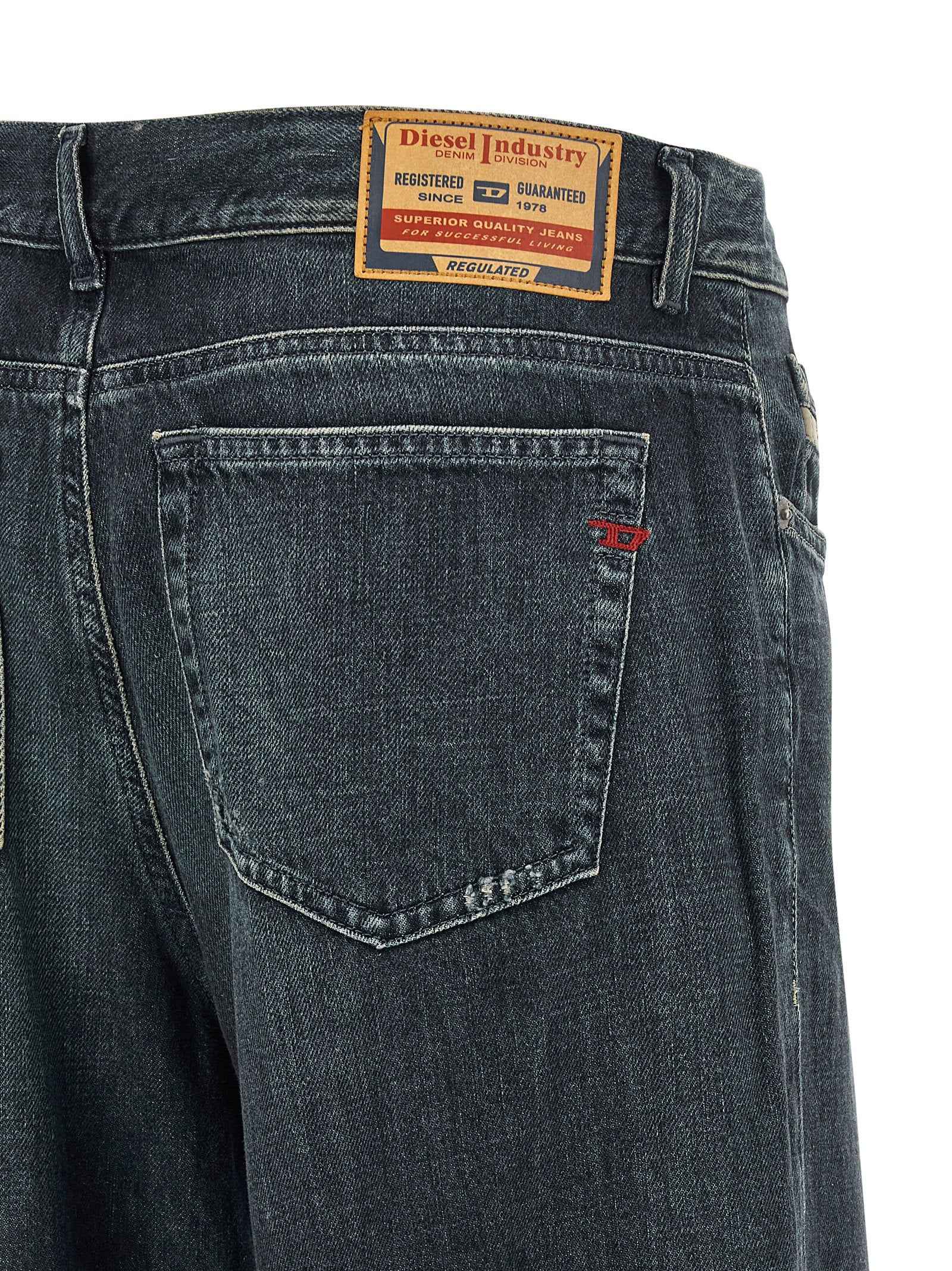Diesel Blue Cotton Flared Jeans