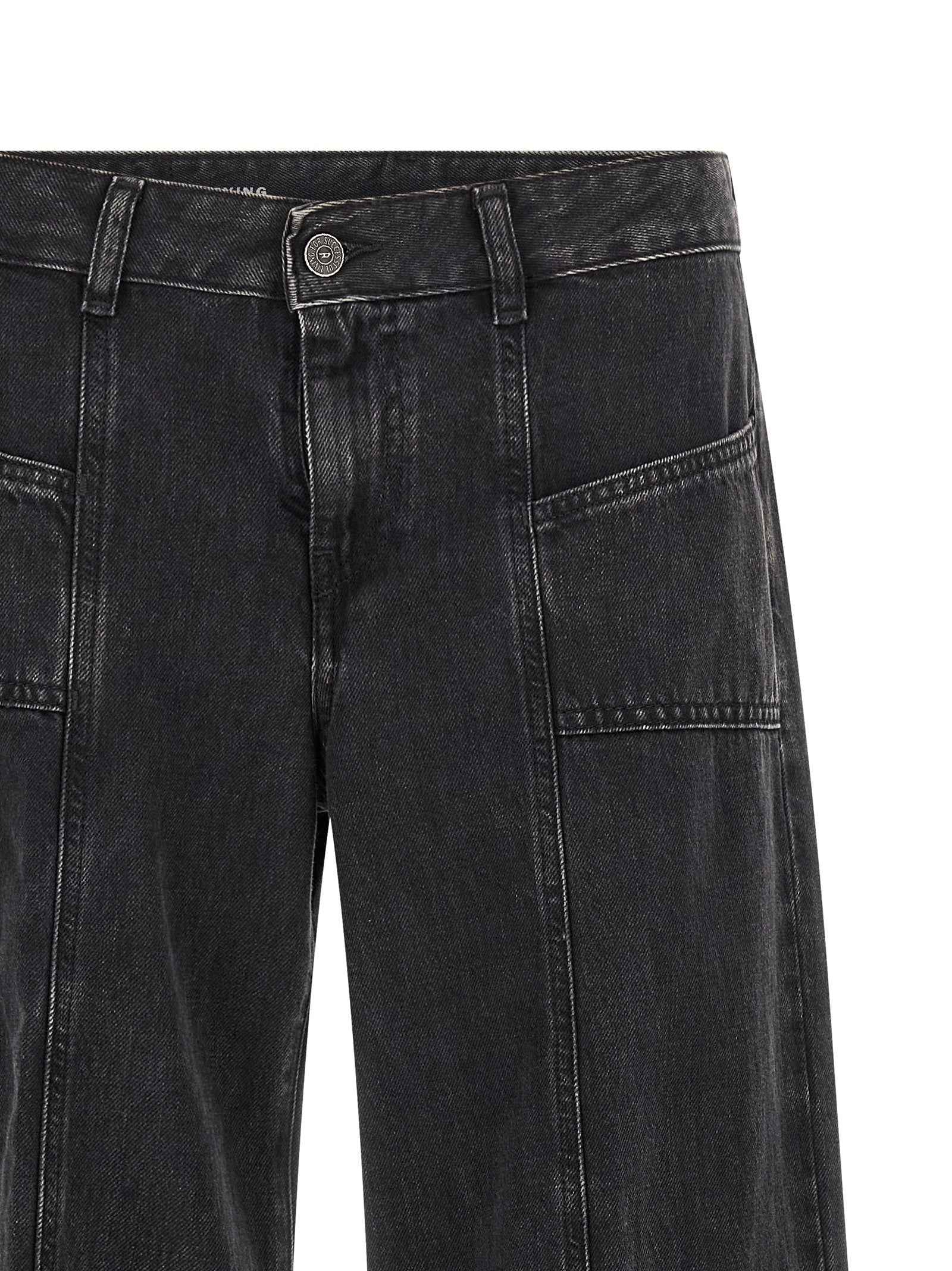 Diesel Black Cotton Jeans Denim