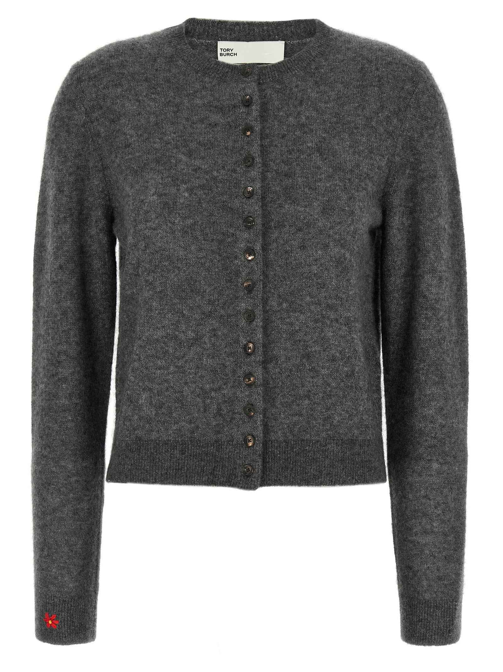 Tory Burch Gray Cashmere Cardigan