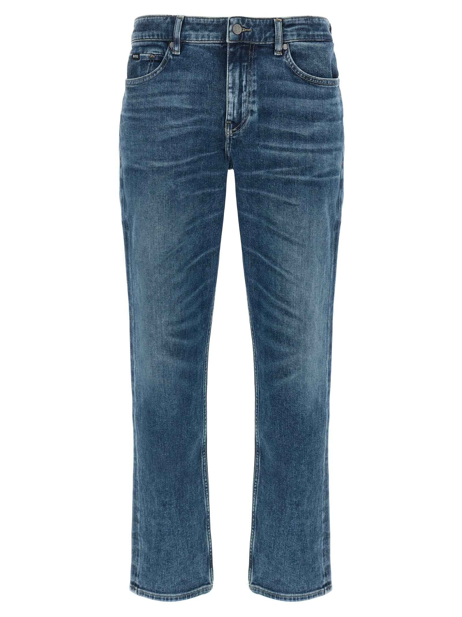 Hugo Boss Blue Cotton Skinny Jeans