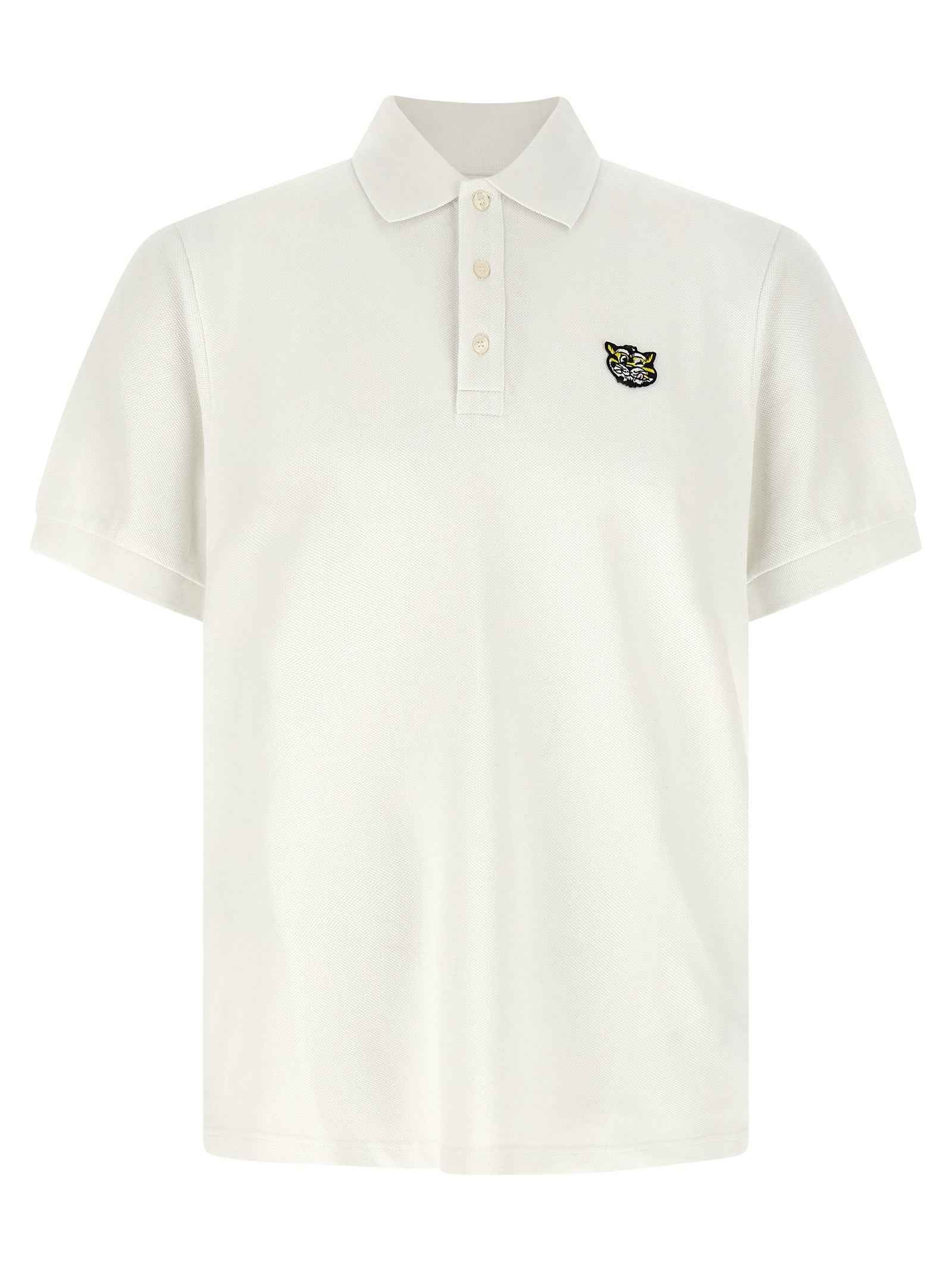 Kenzo White Cotton Polo Shirt