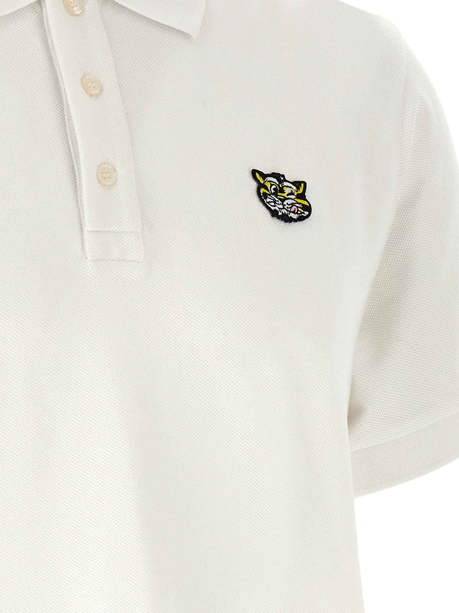 Kenzo White Cotton Polo Shirt