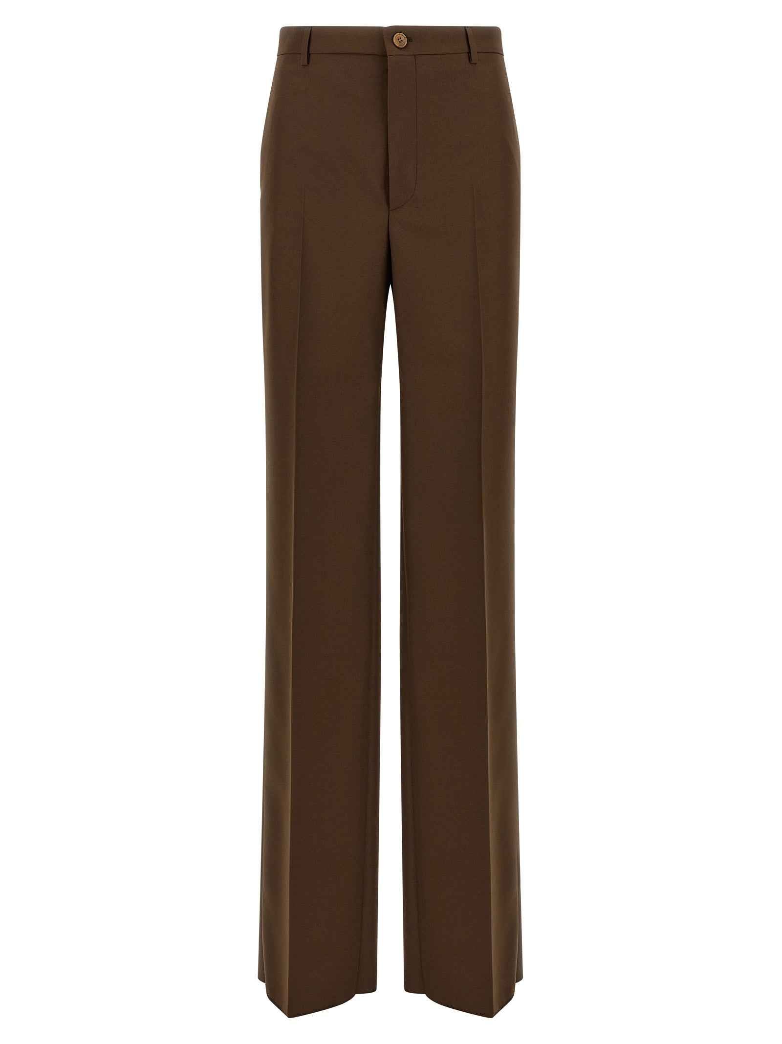 Gucci Brown Polyester Dress Pants