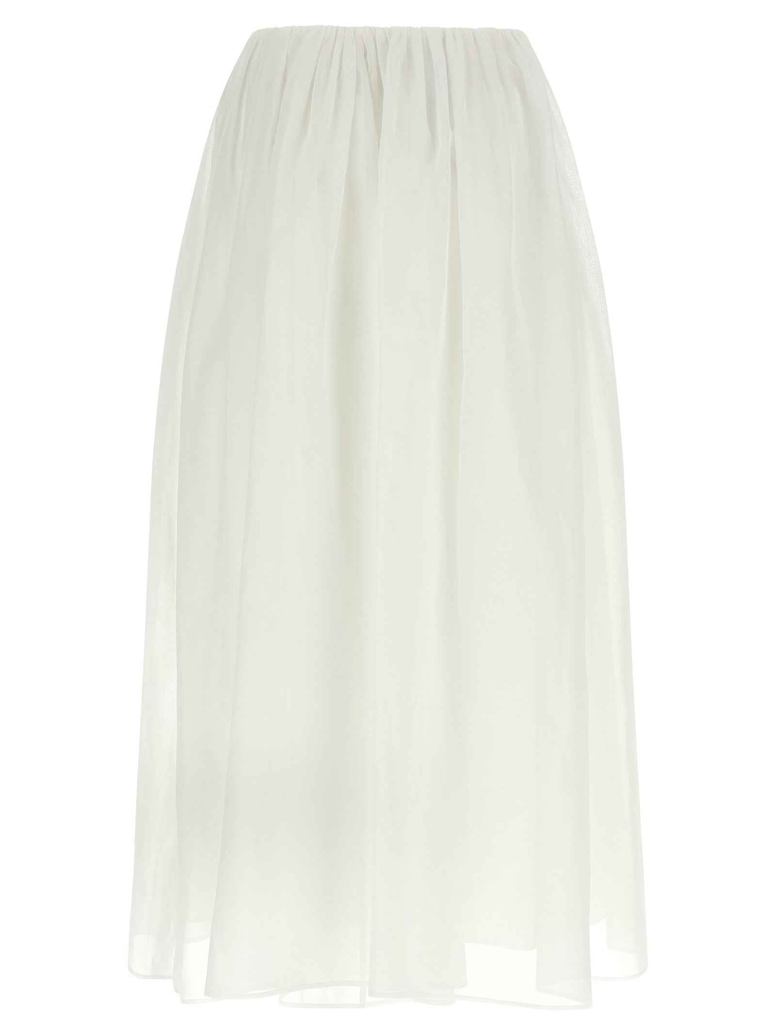 Brunello Cucinelli White Cotton Mini Skirt
