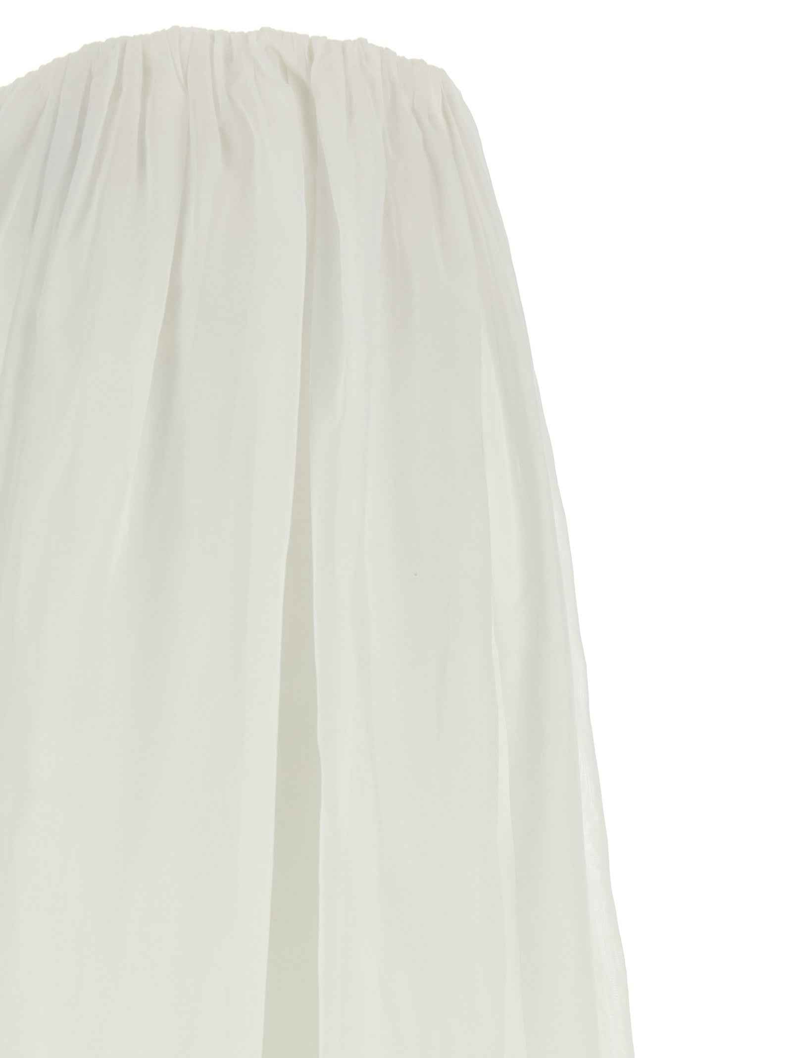 Brunello Cucinelli White Cotton Mini Skirt