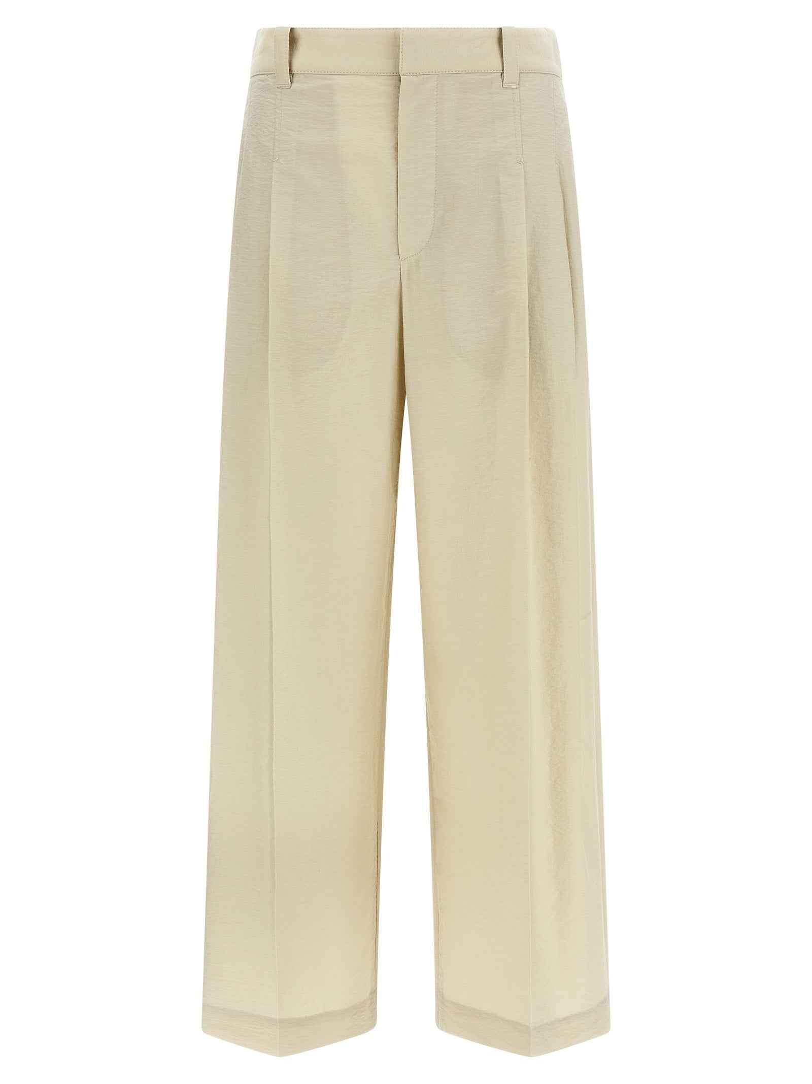 Brunello Cucinelli White Cotton Dress Pants