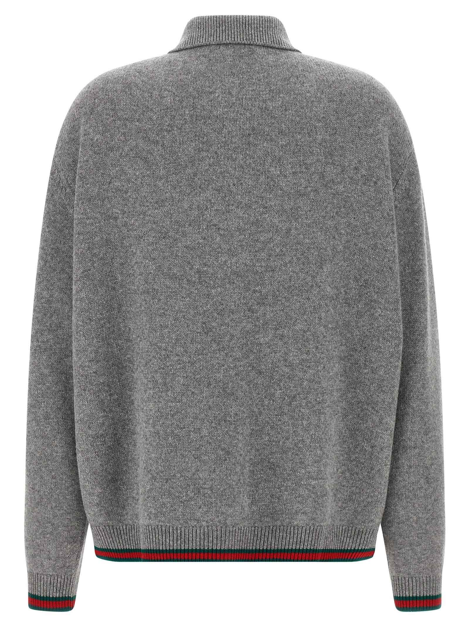 Gucci Gray Wool Cardigan