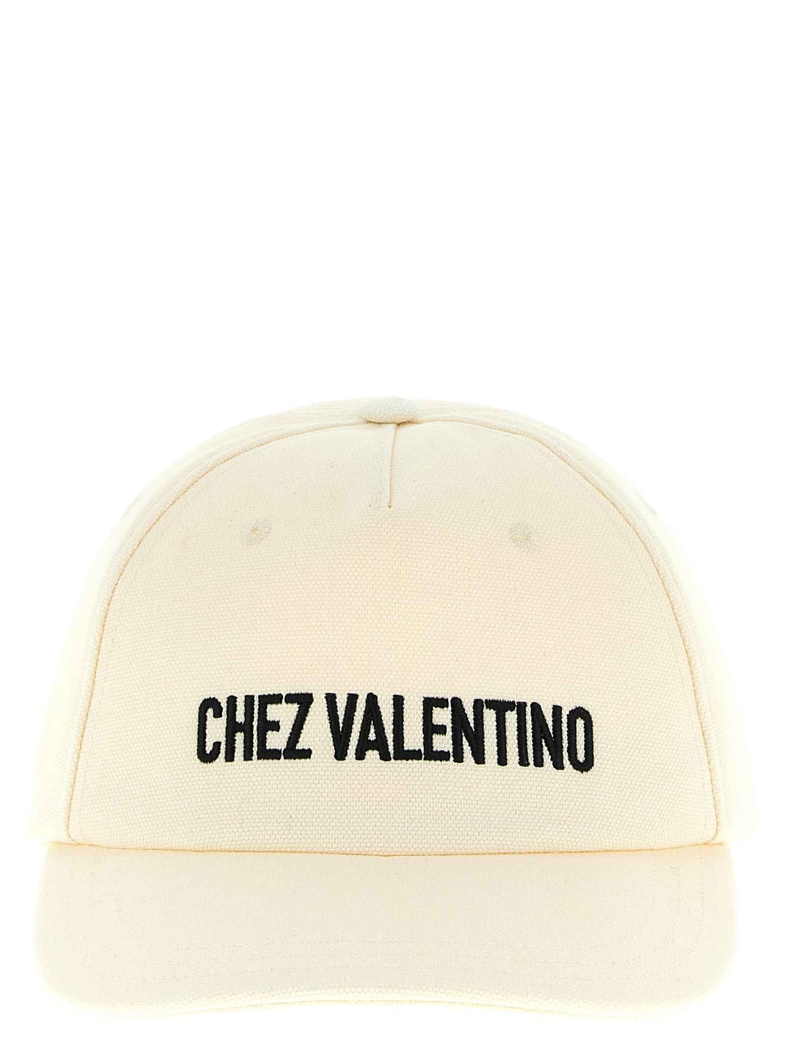 Valentino Garavani Beige Cotton Cap (Baseball Hat)