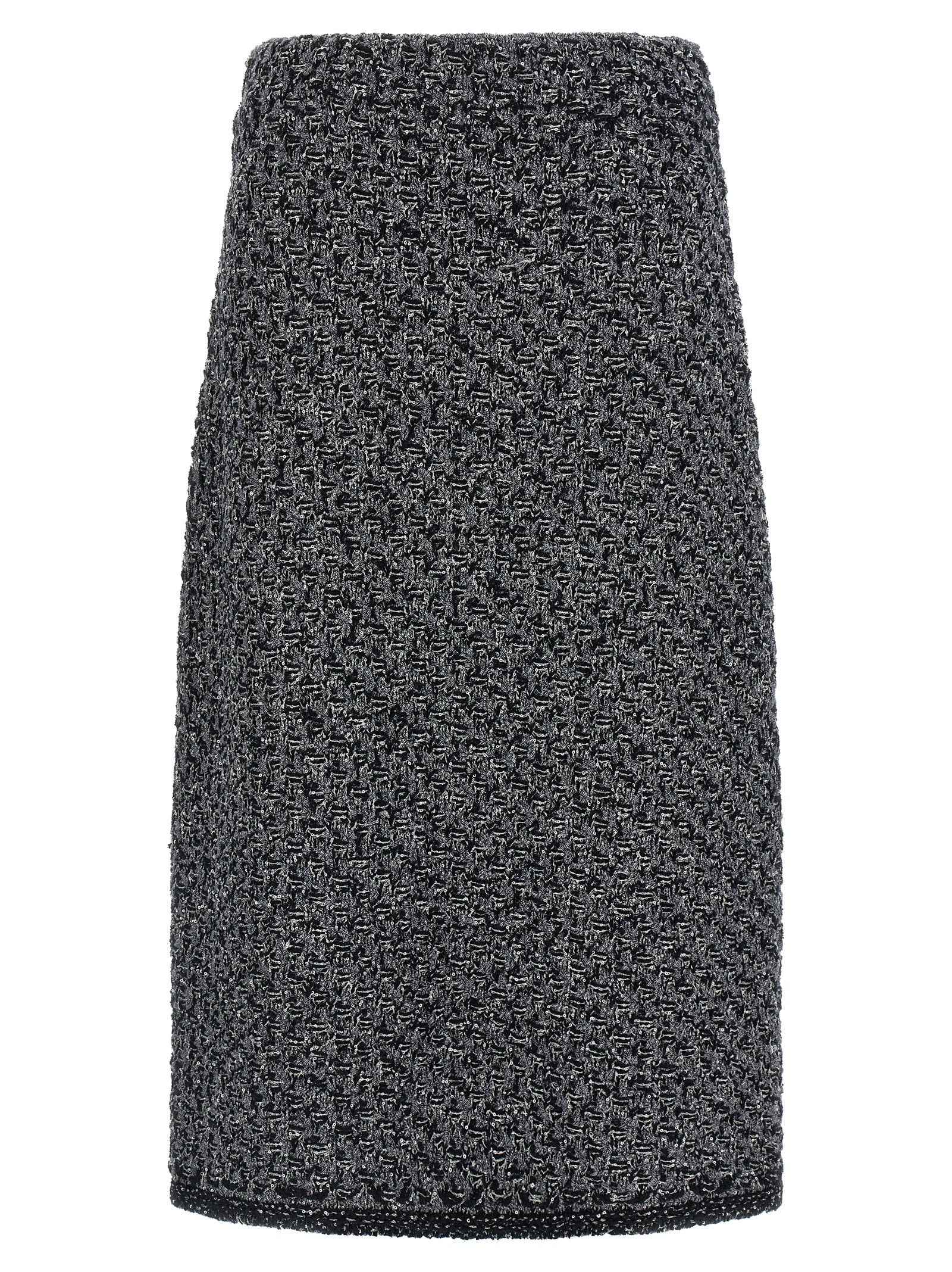 Fabiana Filippi Blue Cotton Midi Skirt