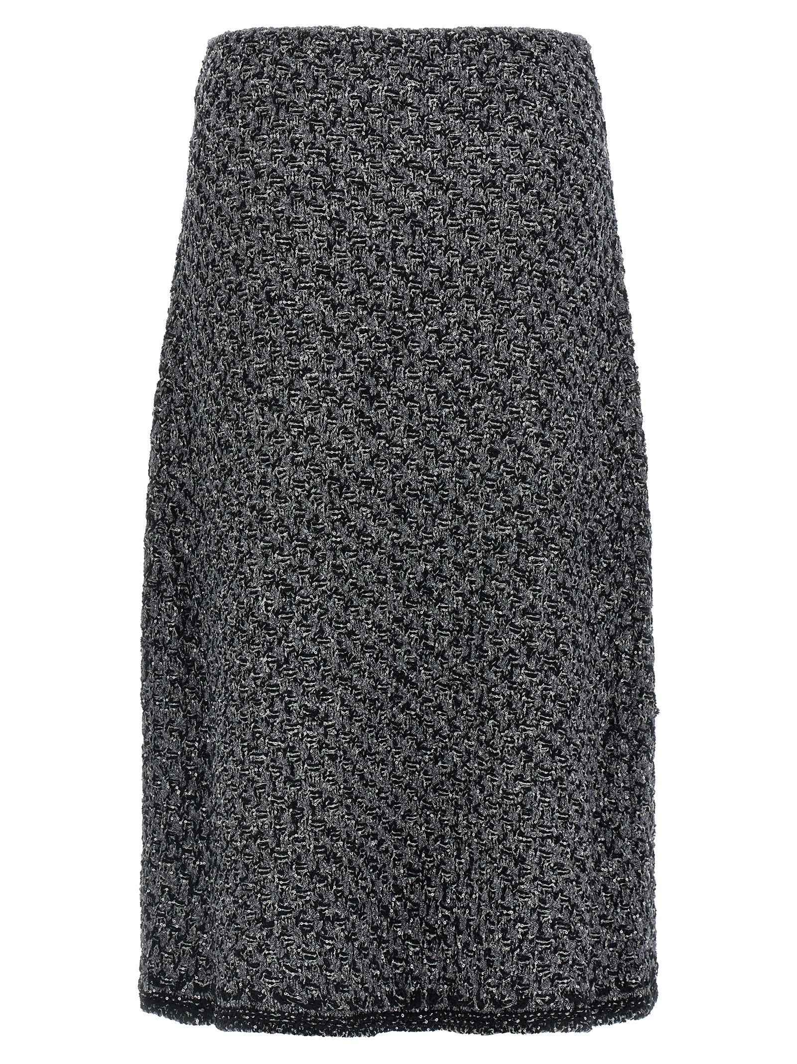 Fabiana Filippi Blue Cotton Midi Skirt