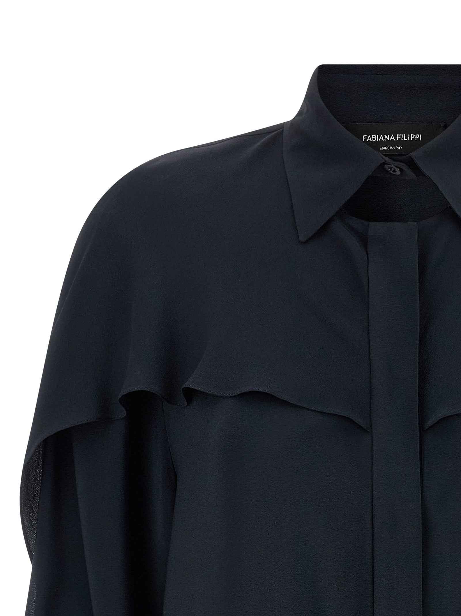 Fabiana Filippi Blue Acetate Blouse