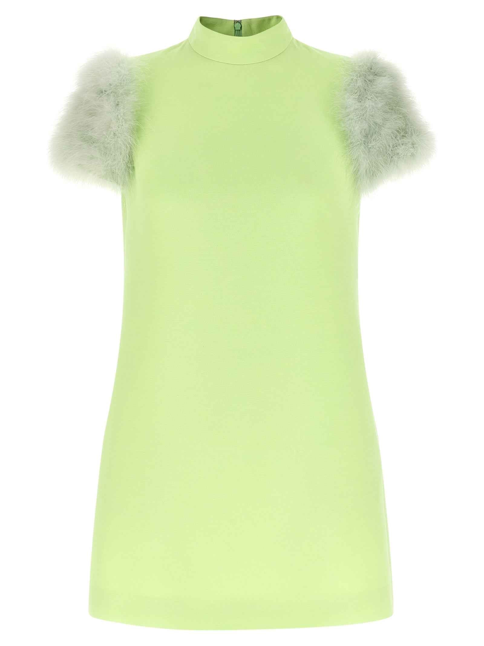 Valentino Garavani Bicolor Virgin Wool Short Dress