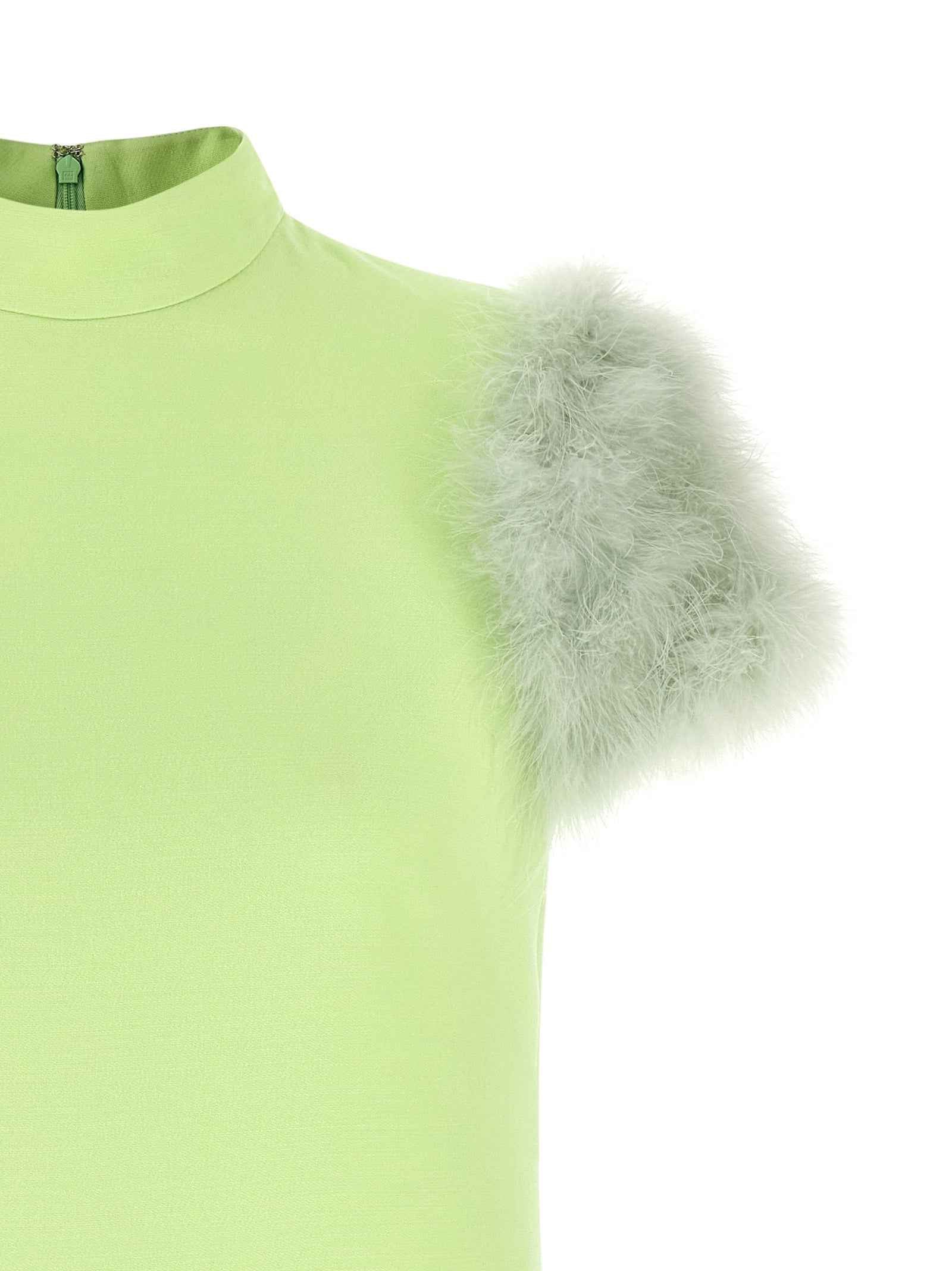 Valentino Garavani Bicolor Virgin Wool Short Dress