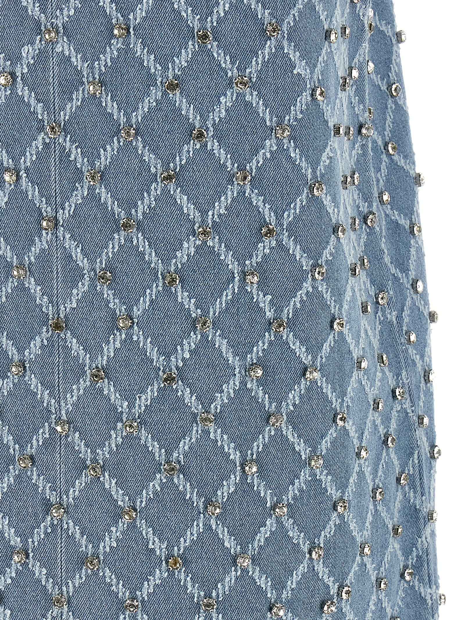 PINKO Blue Cotton Short Dress
