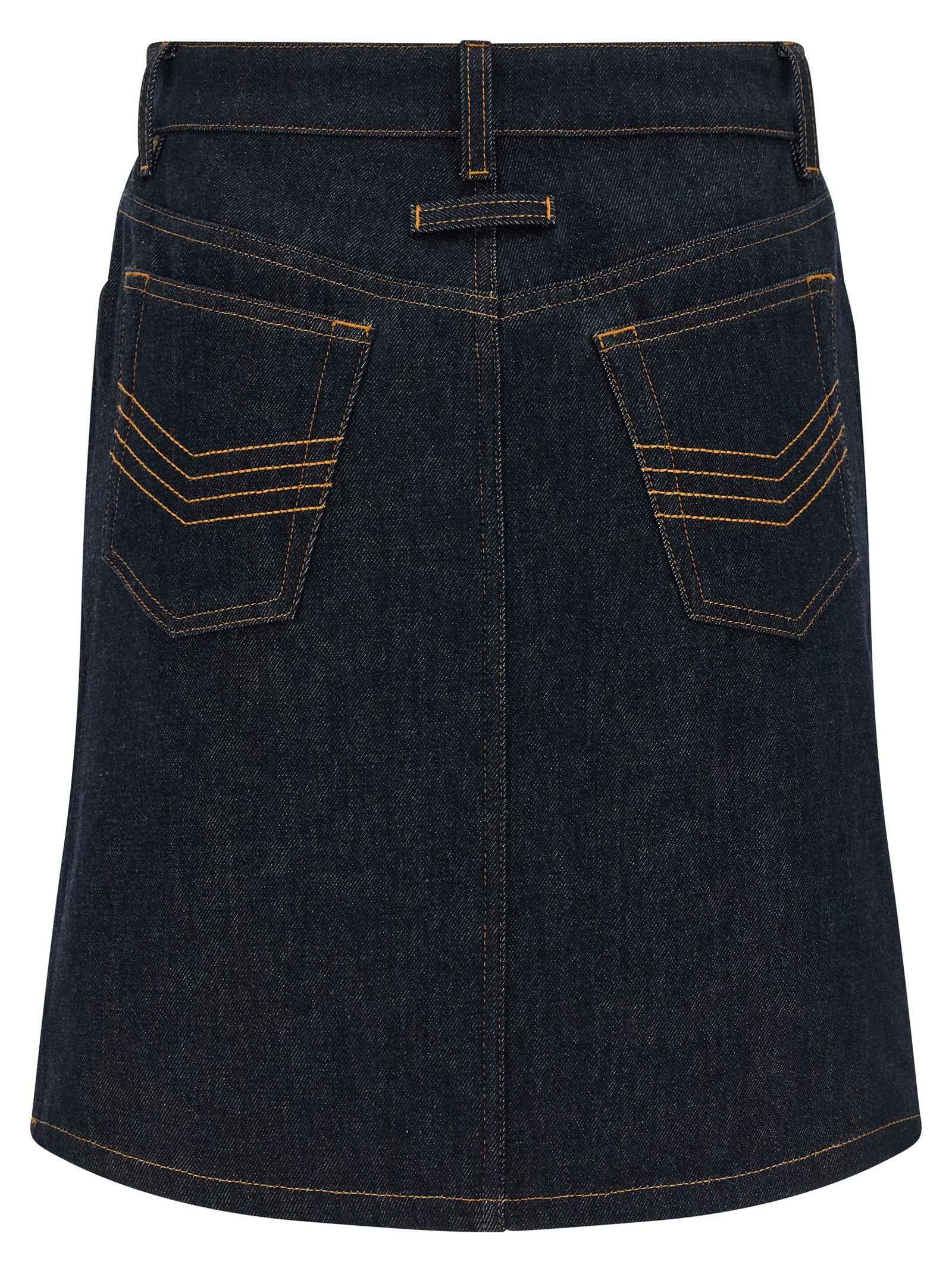 Jean Paul Gaultier Blue Cotton Long Skirt
