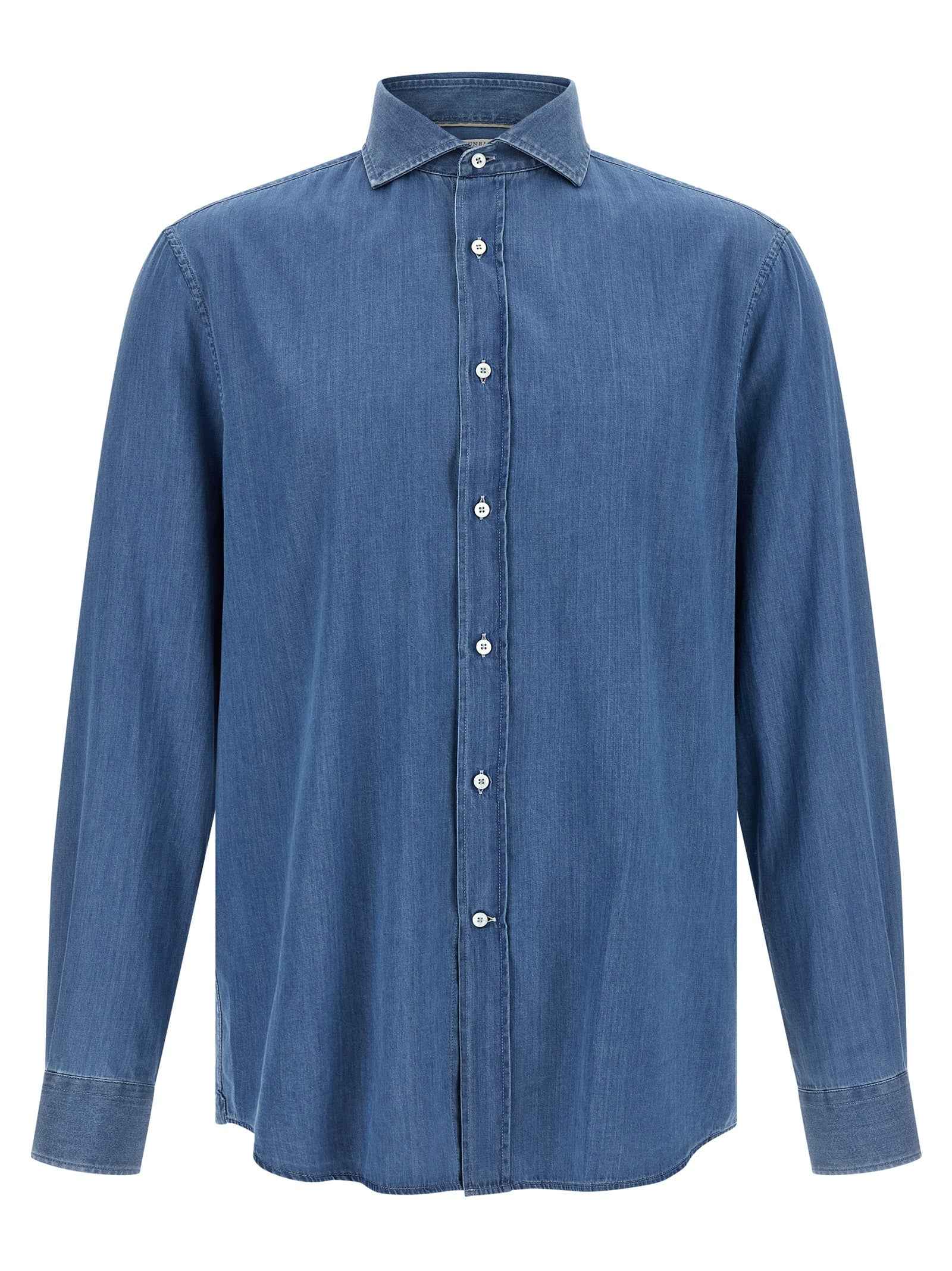 Brunello Cucinelli Blue Cotton Blouse