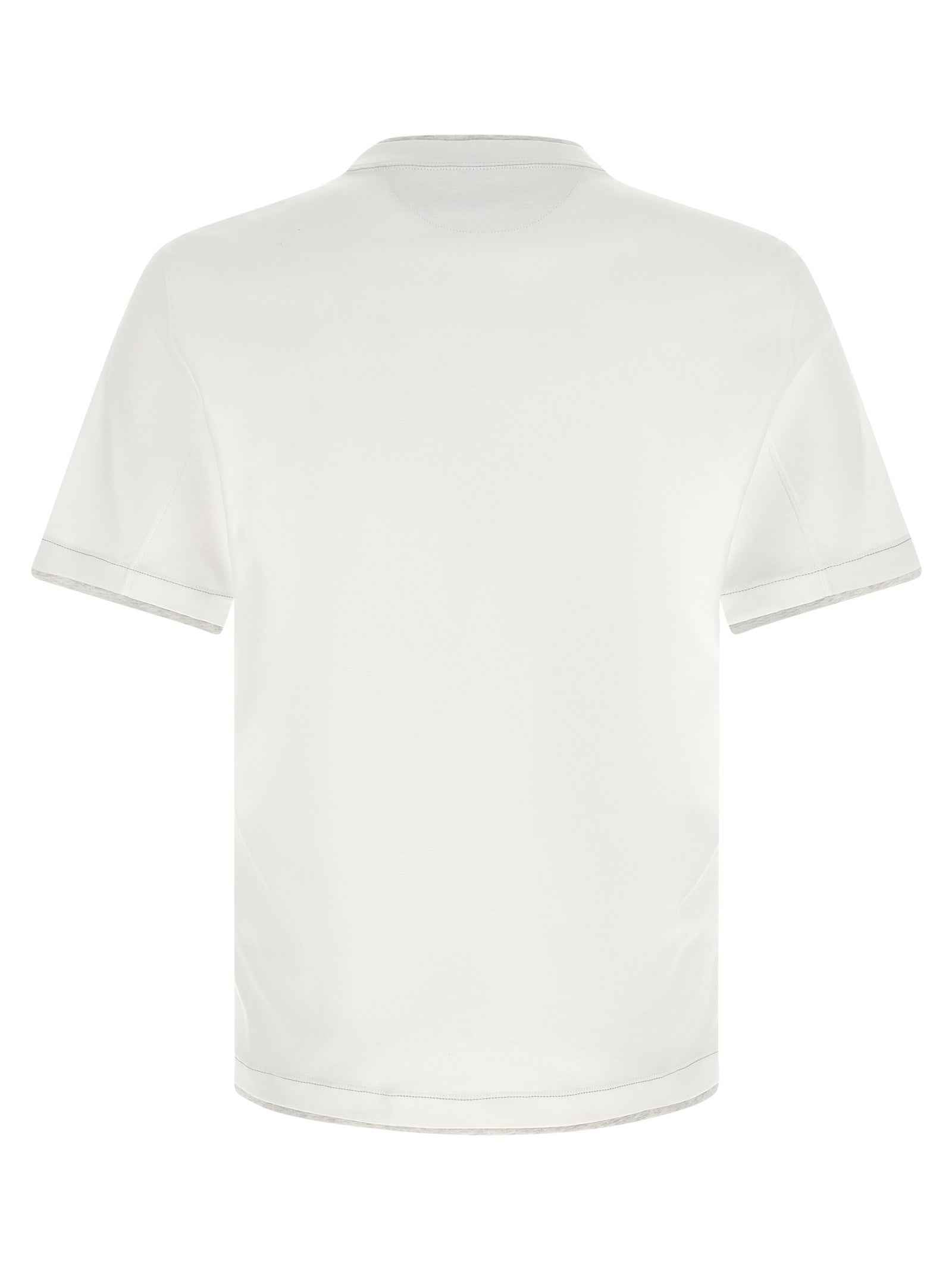 Brunello Cucinelli White Cotton T-Shirt