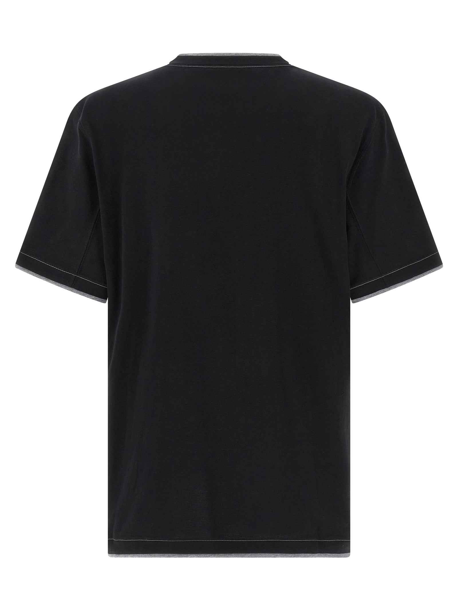 Brunello Cucinelli Black Cotton T-Shirt