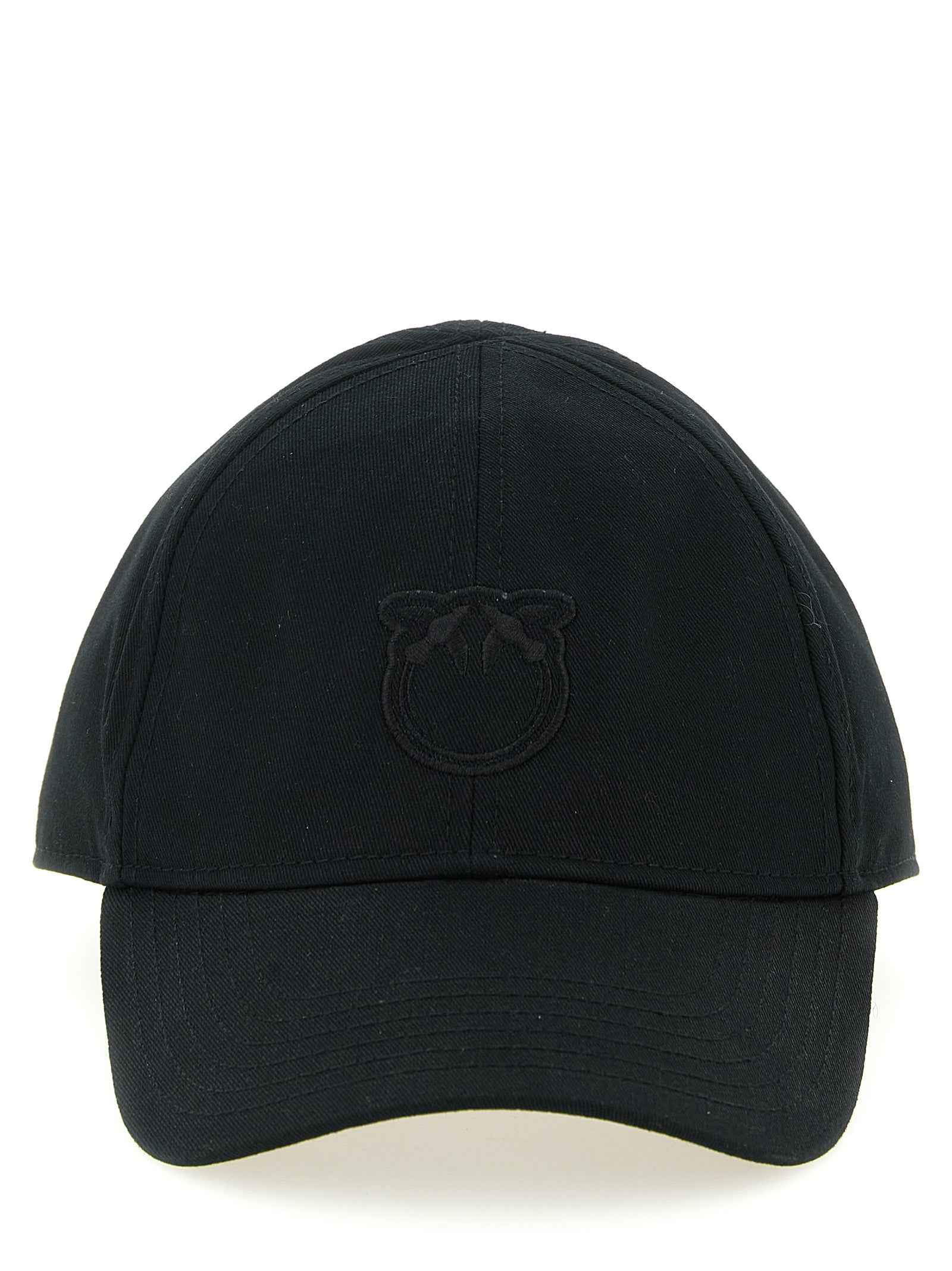 PINKO Black Cotton Cap (Baseball Hat)