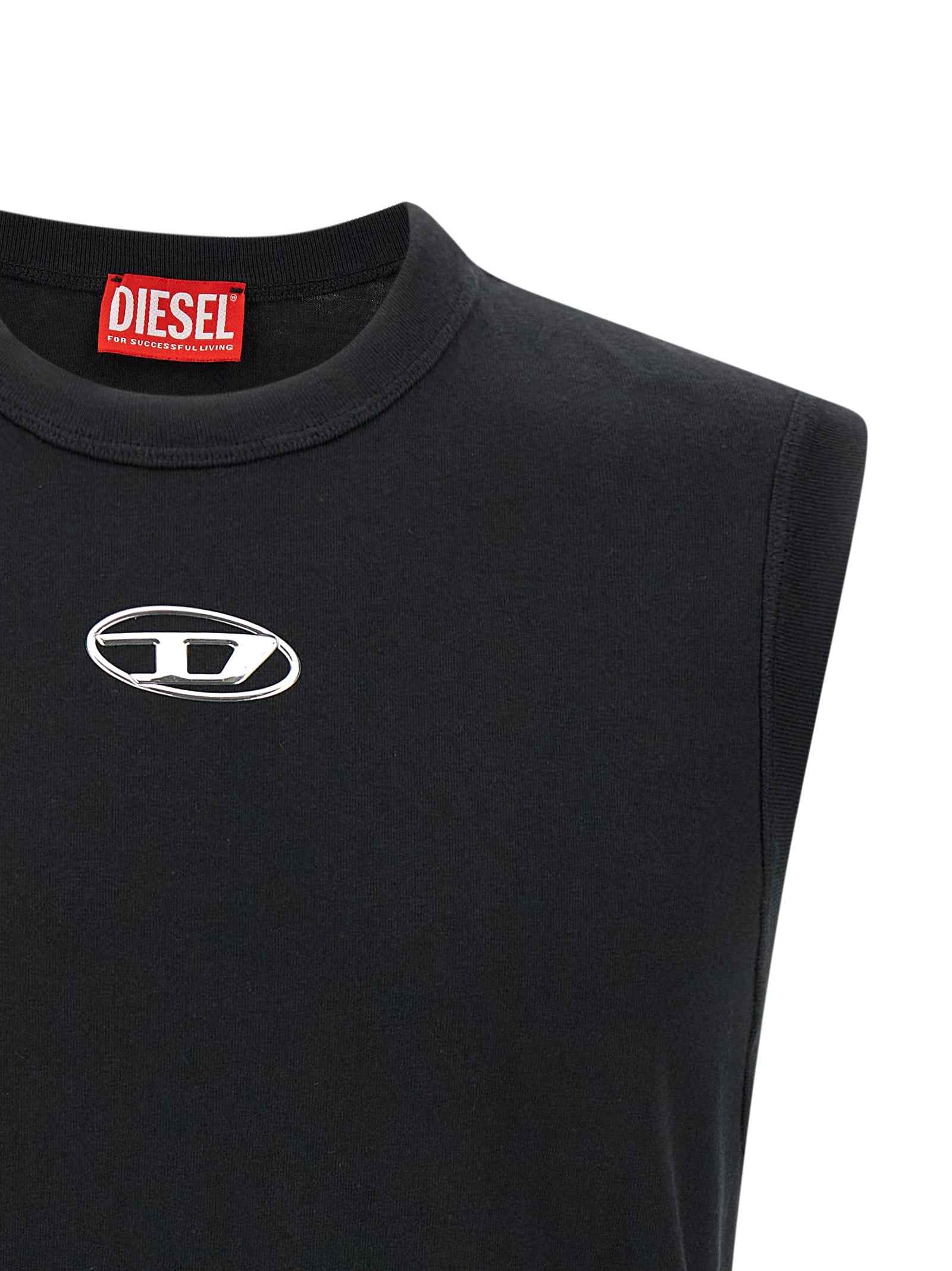 Diesel Black Cotton T-Shirt