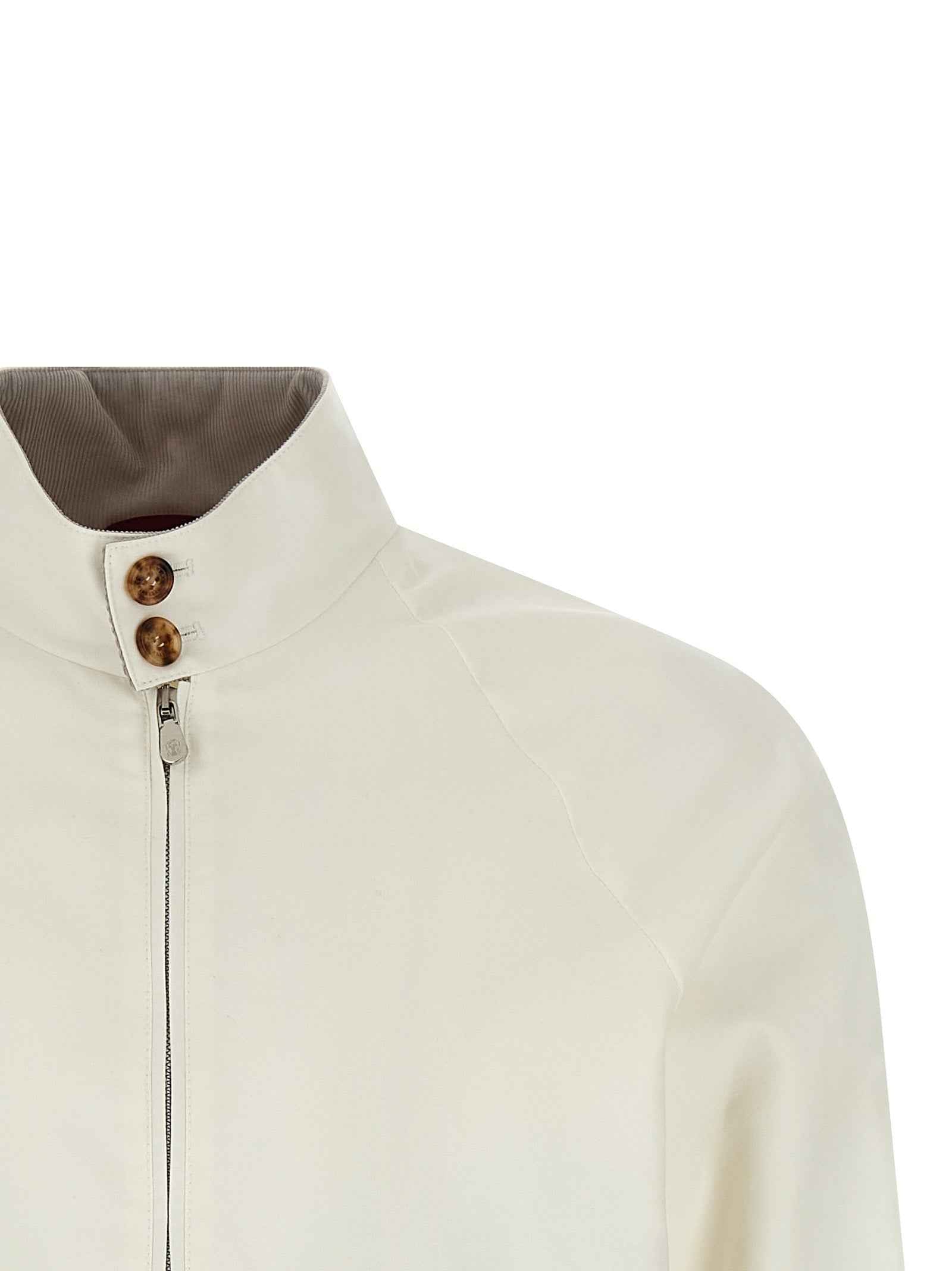 Brunello Cucinelli White Cotton Full-Length Jacket