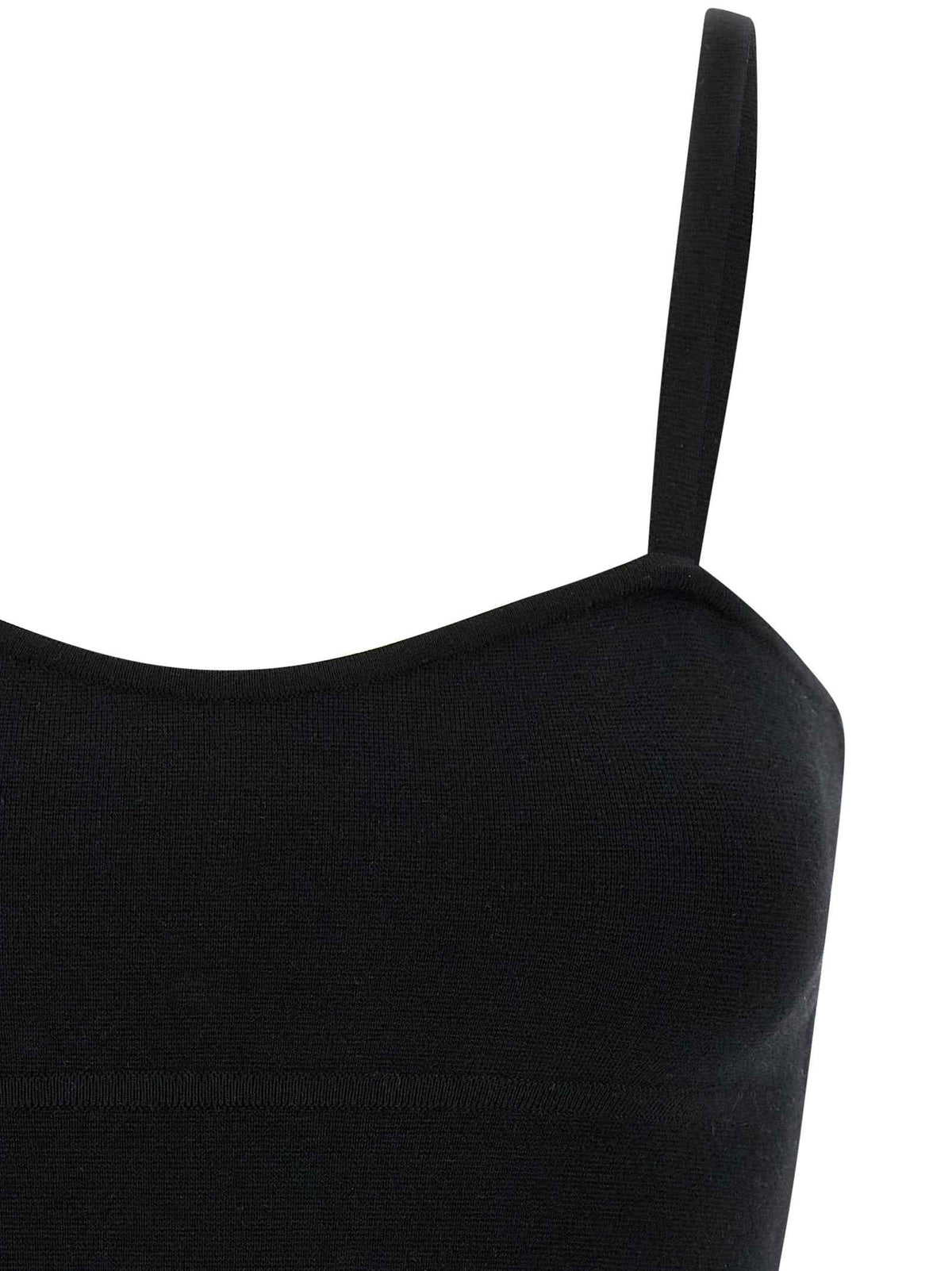 Max Mara Black Virgin Wool Tank Tops