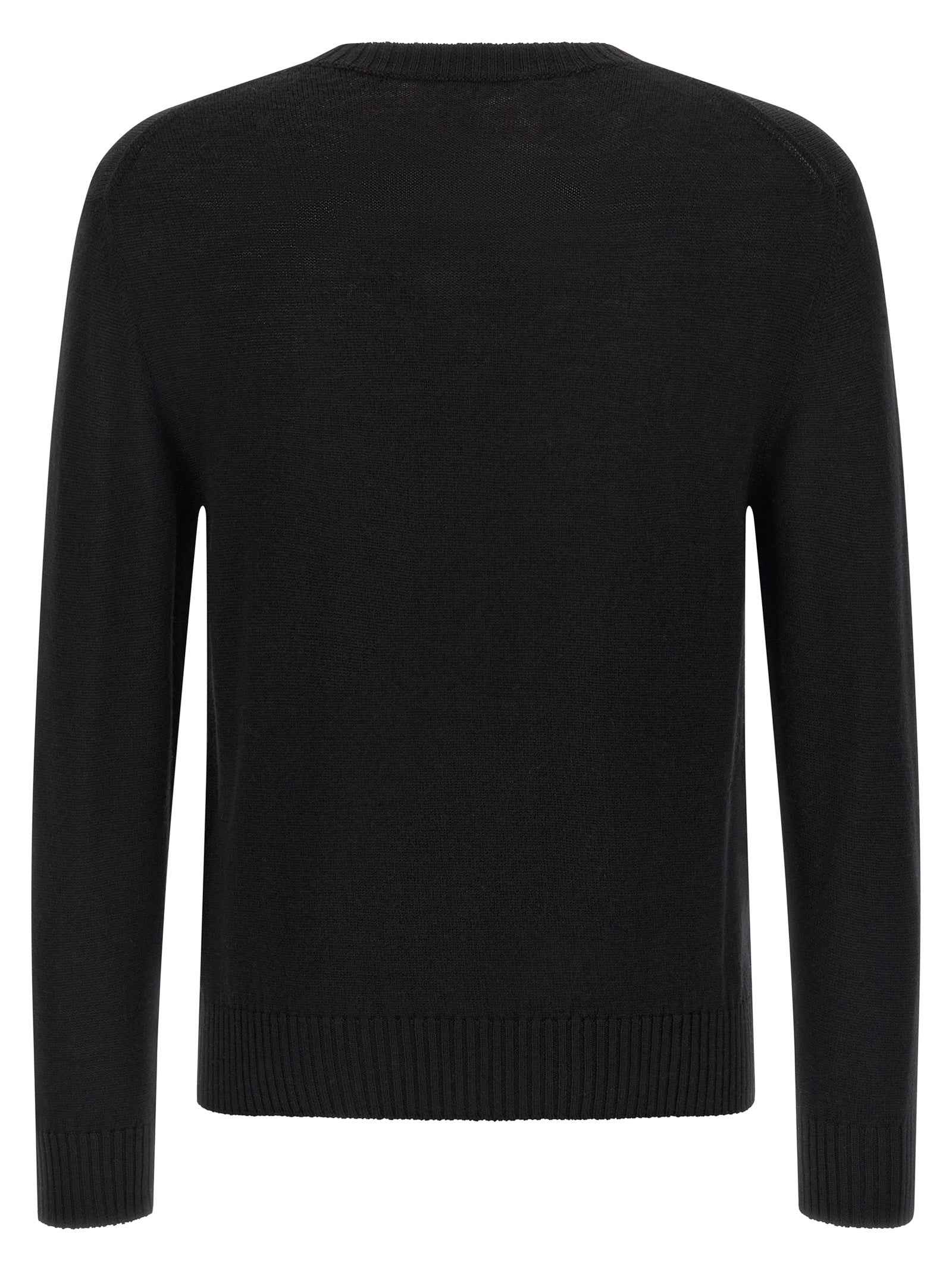 Jil Sander Black Virgin Wool Cardigan