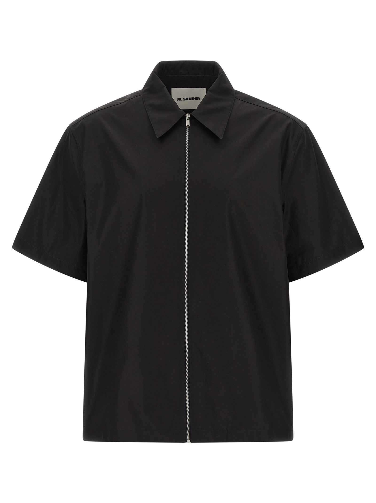 Jil Sander Black Cotton Blouse