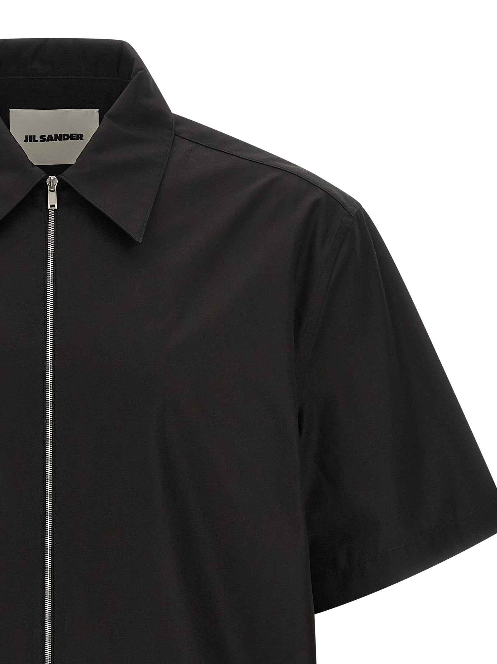 Jil Sander Black Cotton Blouse