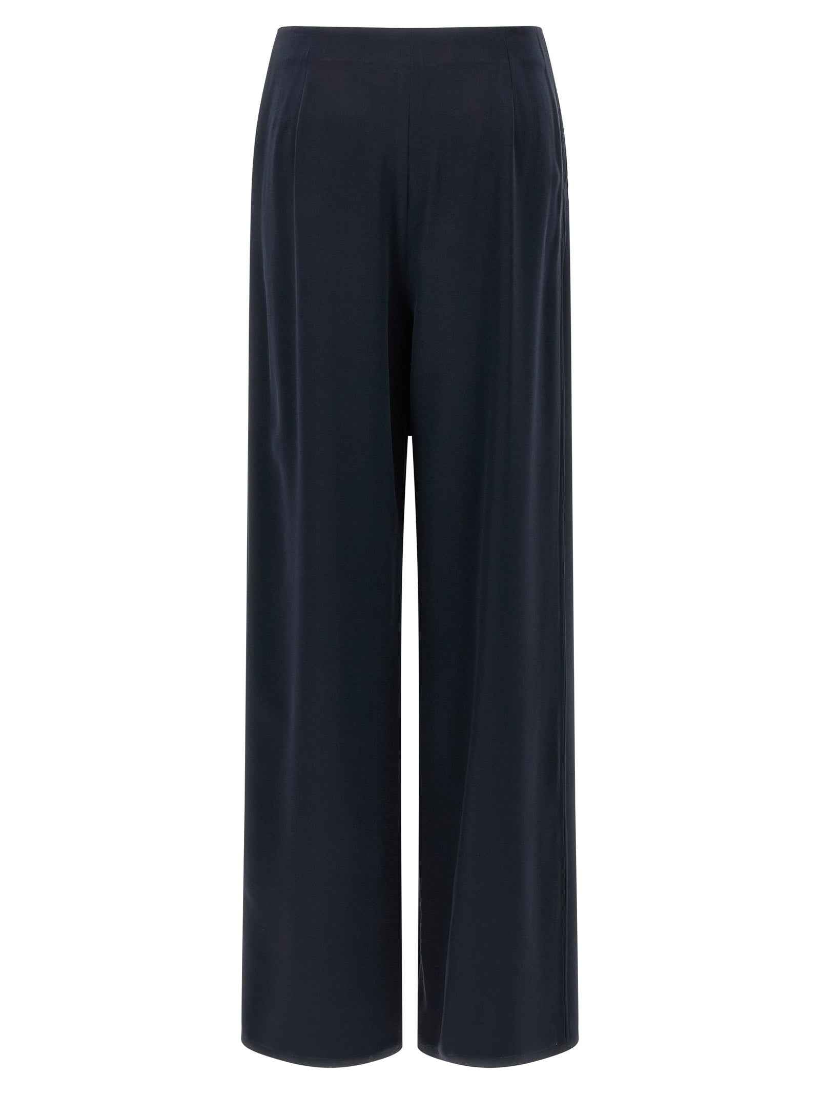 Max Mara Blue Silk Casual Pants