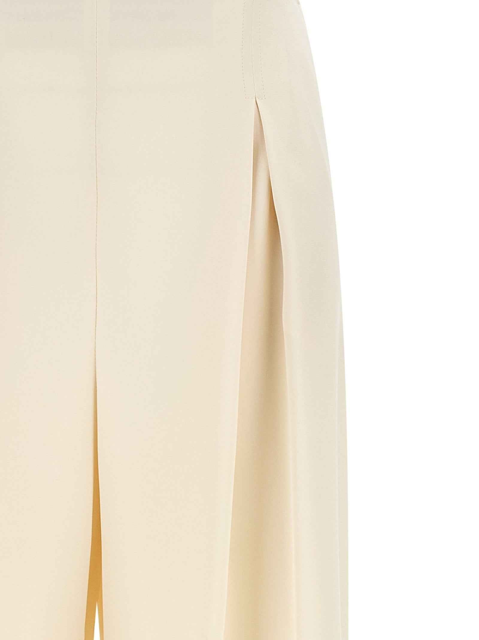 Max Mara White Silk Casual Pants