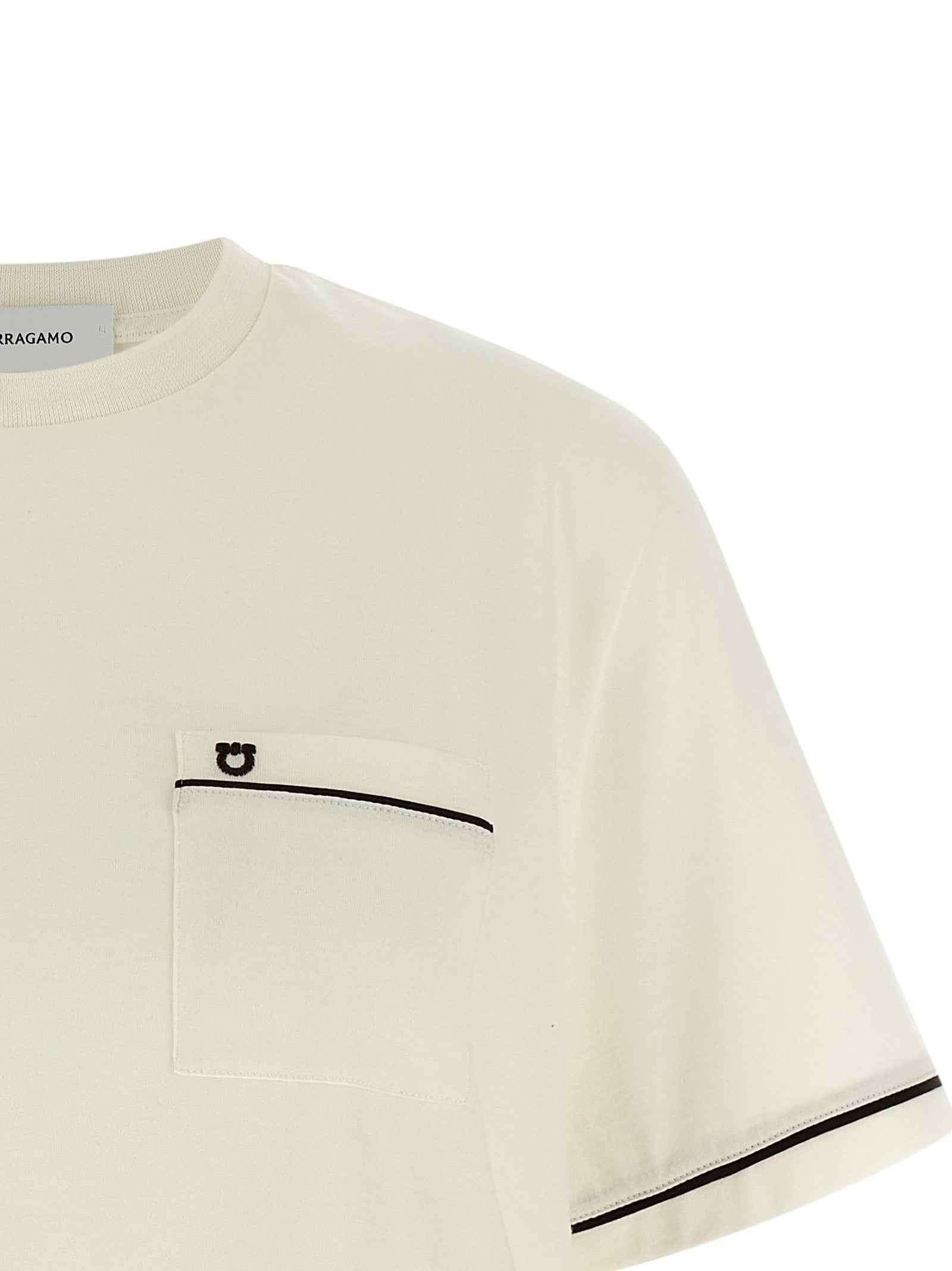 Ferragamo Beige Cotton T-Shirt