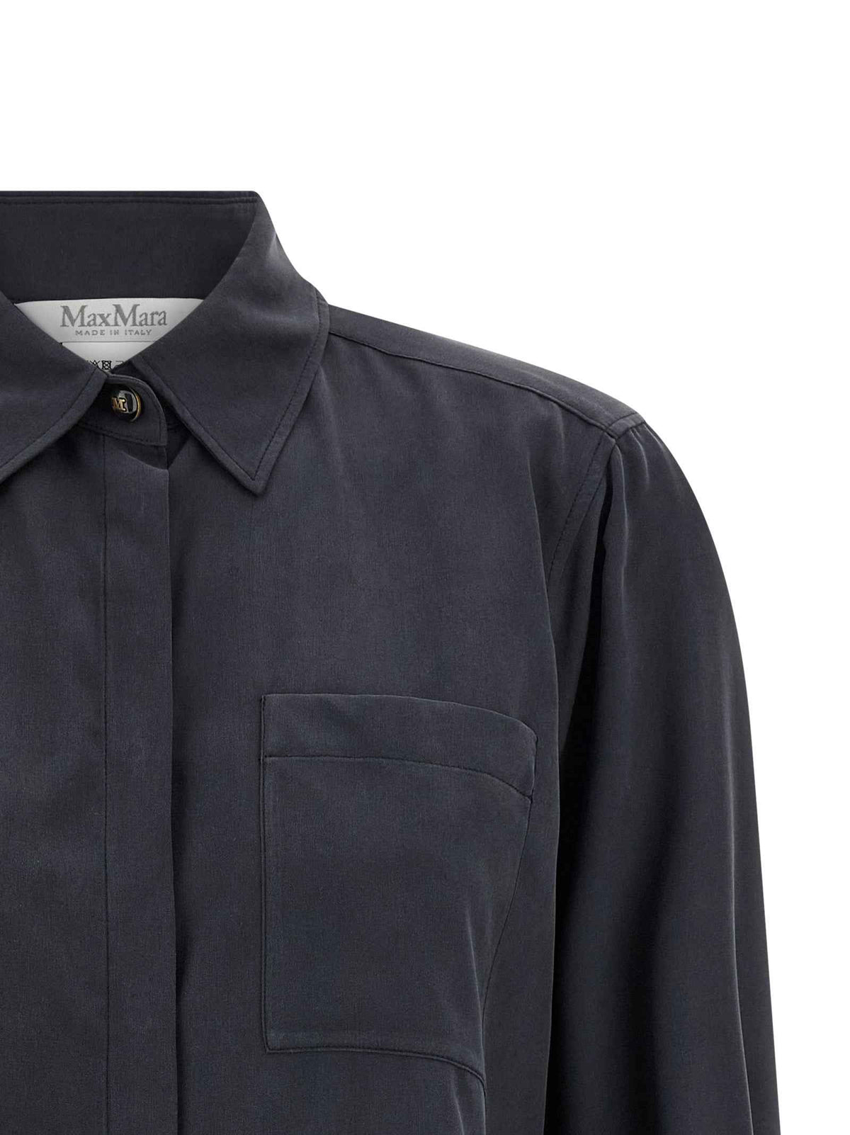 Max Mara Gray Silk Blouse